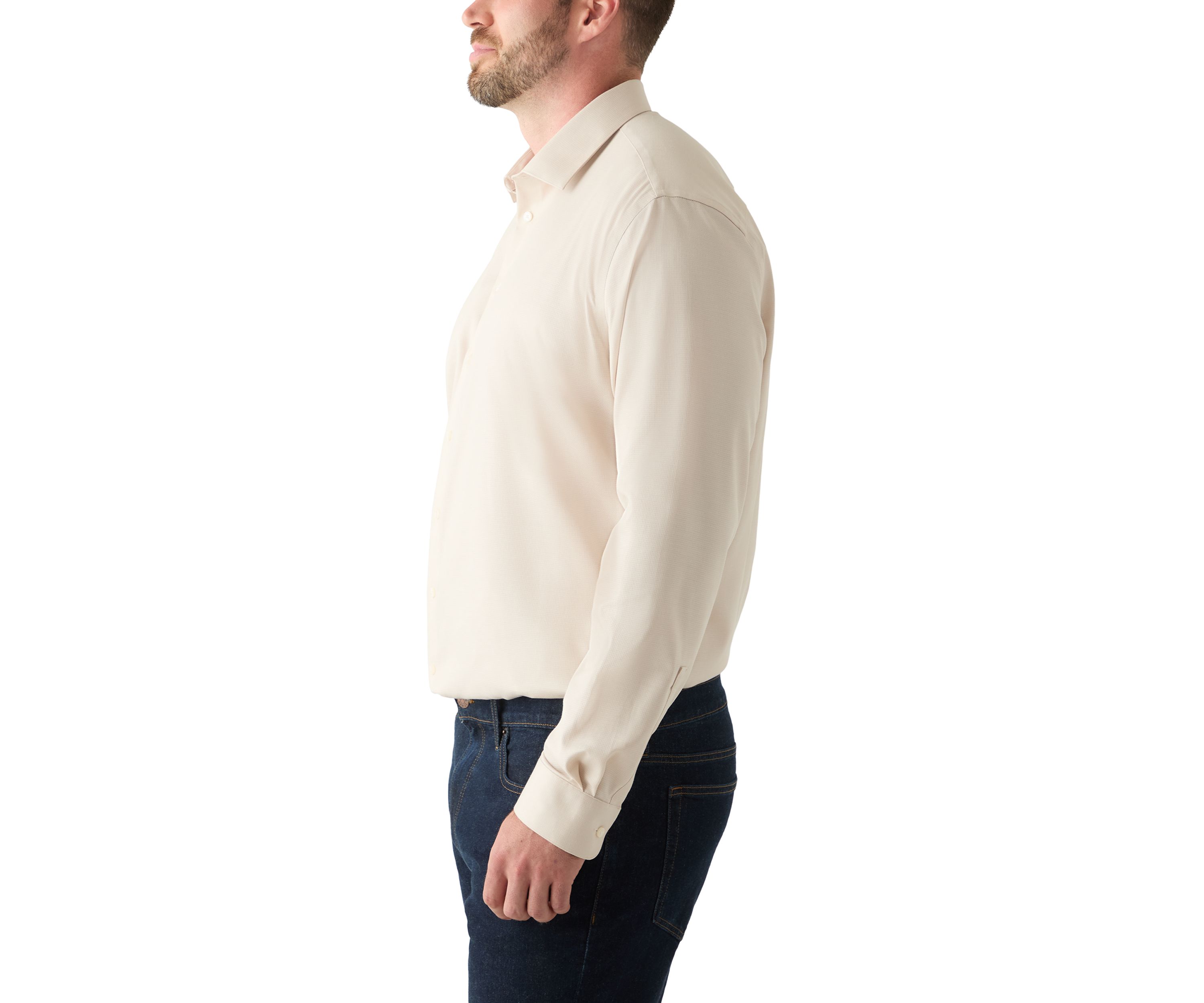 Mens Tall Steel+ Stretch Wrinkle Free Dress Shirt 