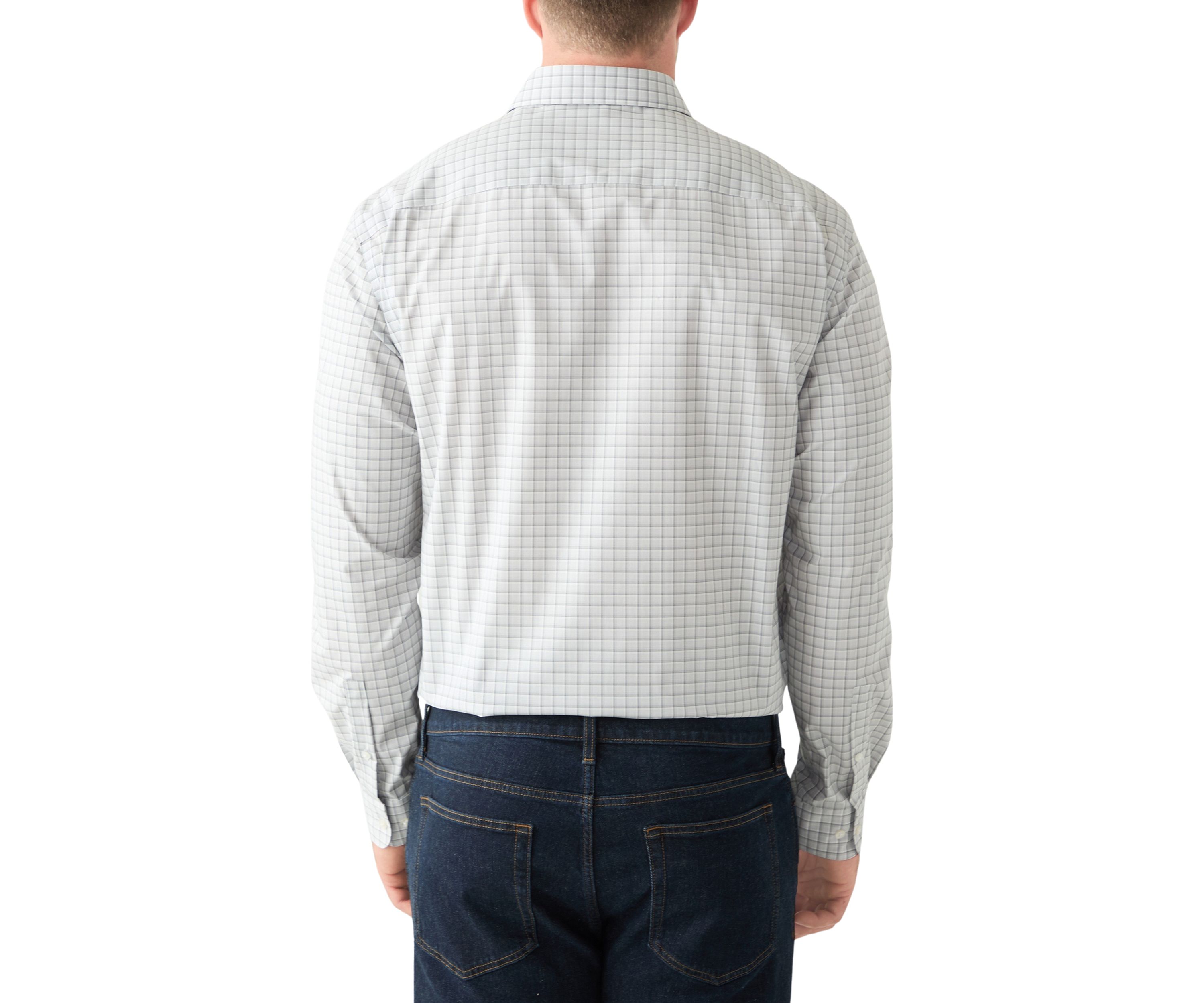 Mens Tall  Steel+ Stretch Wrinkle Free Dress Shirt 