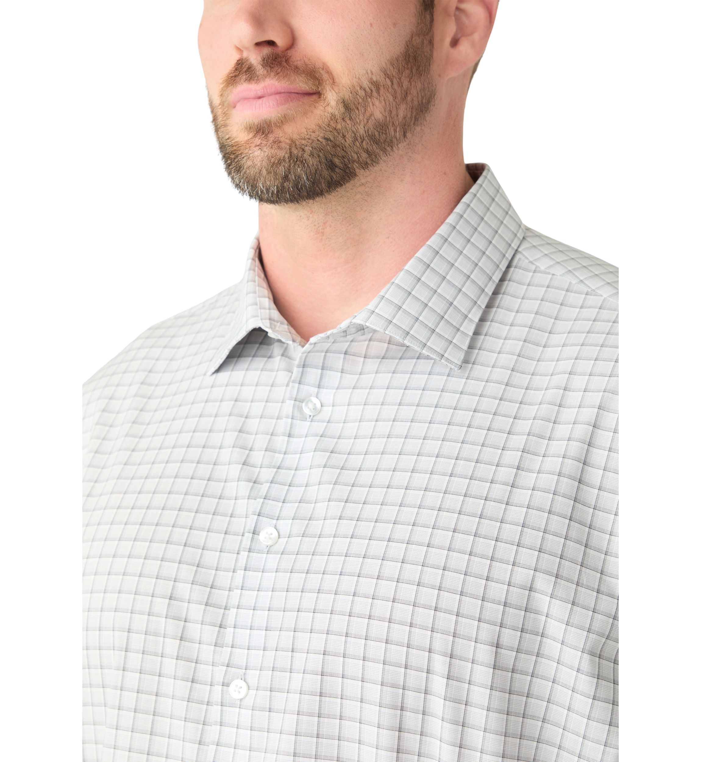 Mens Tall  Steel+ Stretch Wrinkle Free Dress Shirt 