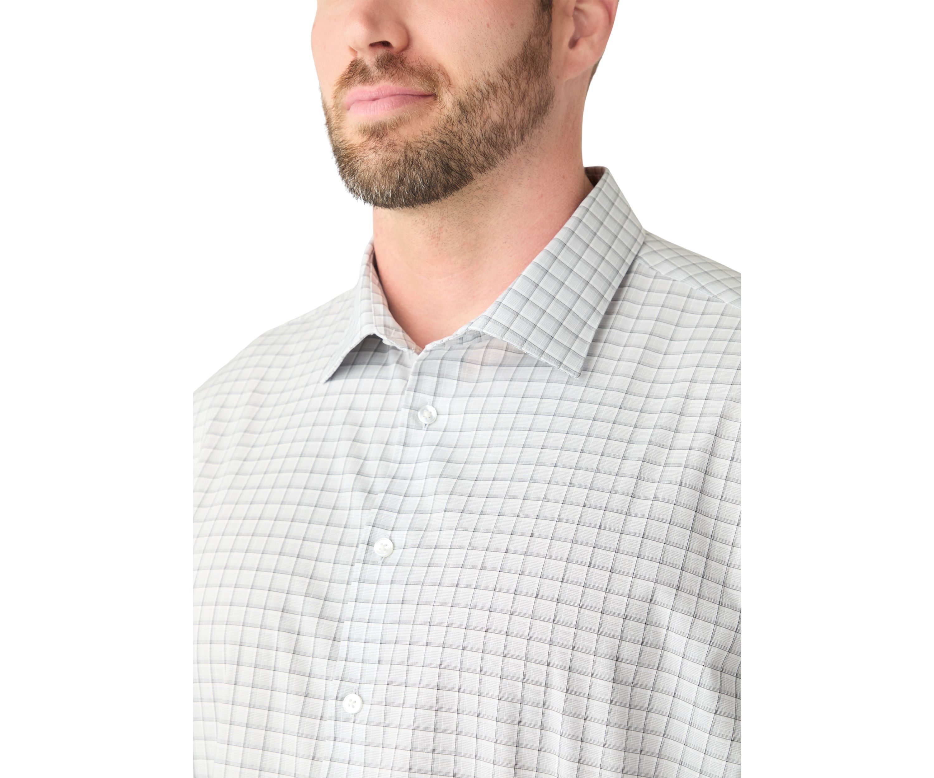 Mens Tall  Steel+ Stretch Wrinkle Free Dress Shirt 