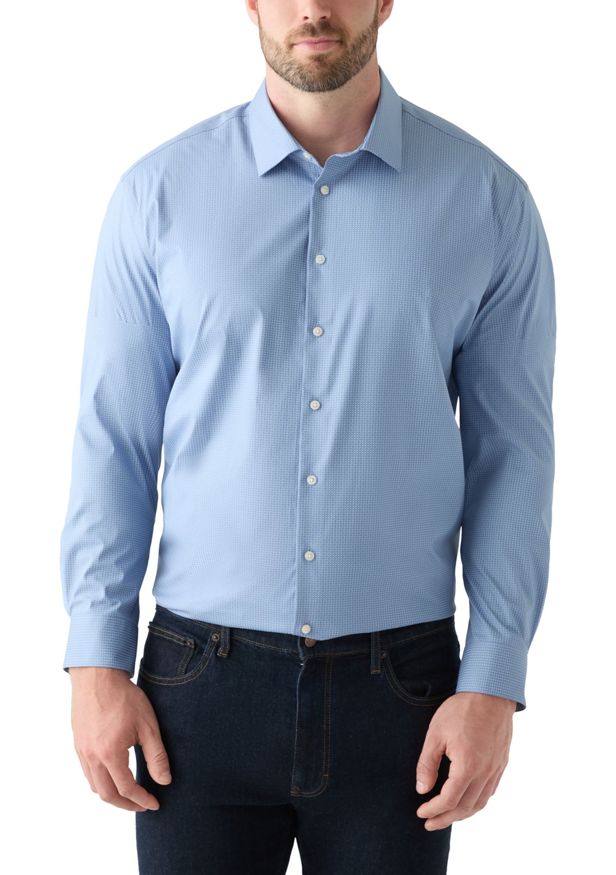 Mens Tall Steel+ Stretch Dress Shirt