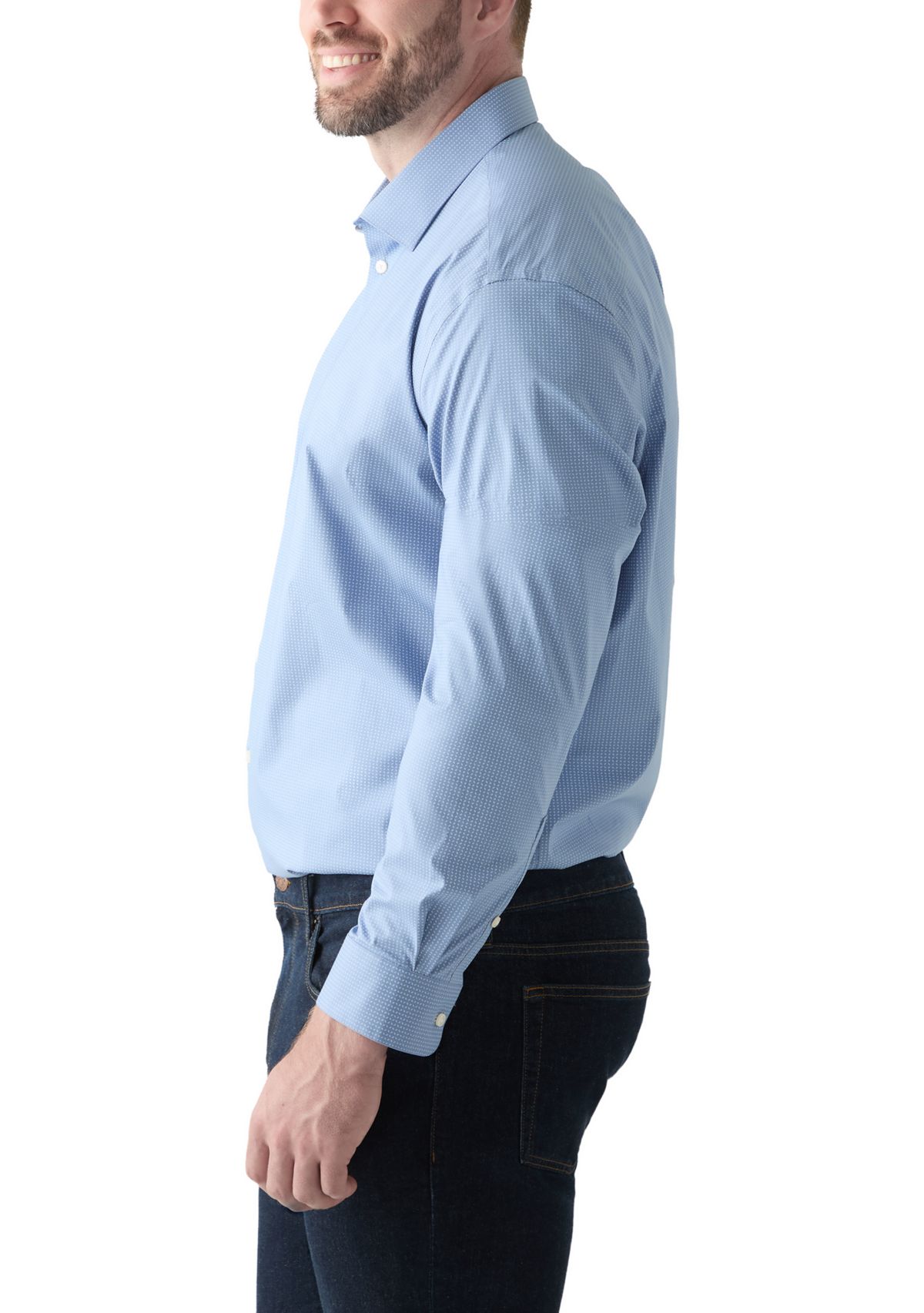 Mens Tall Steel+ Stretch Dress Shirt