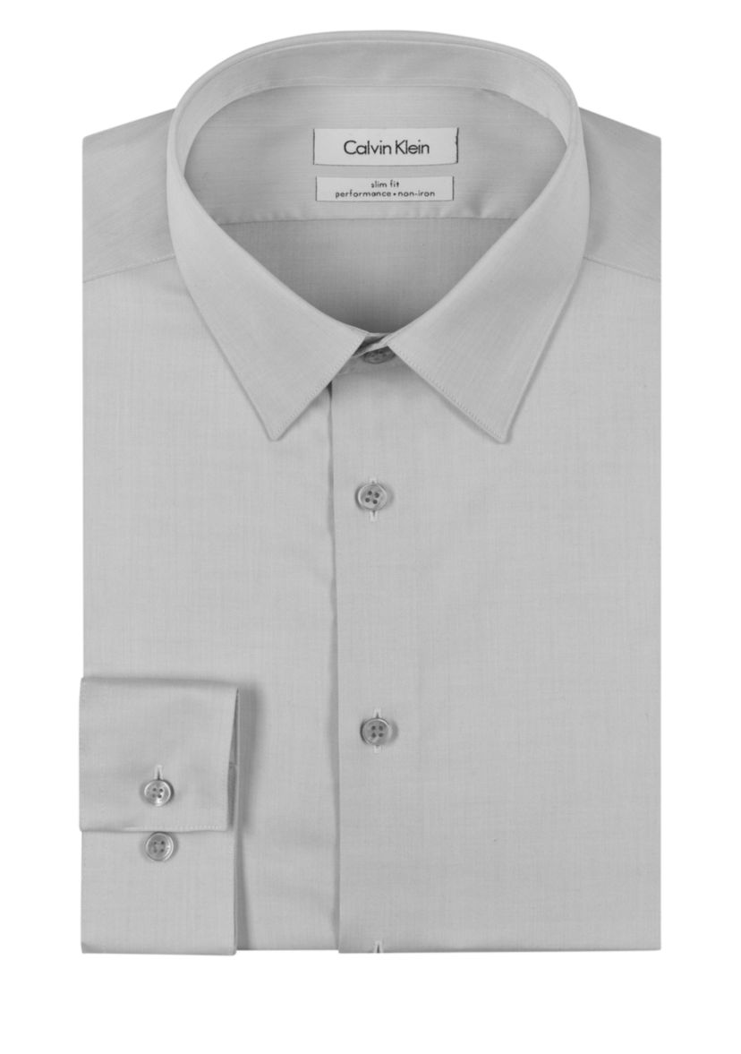 calvin klein slim fit dress shirt white Asymmetric Off-Shoulder A-Line Midi