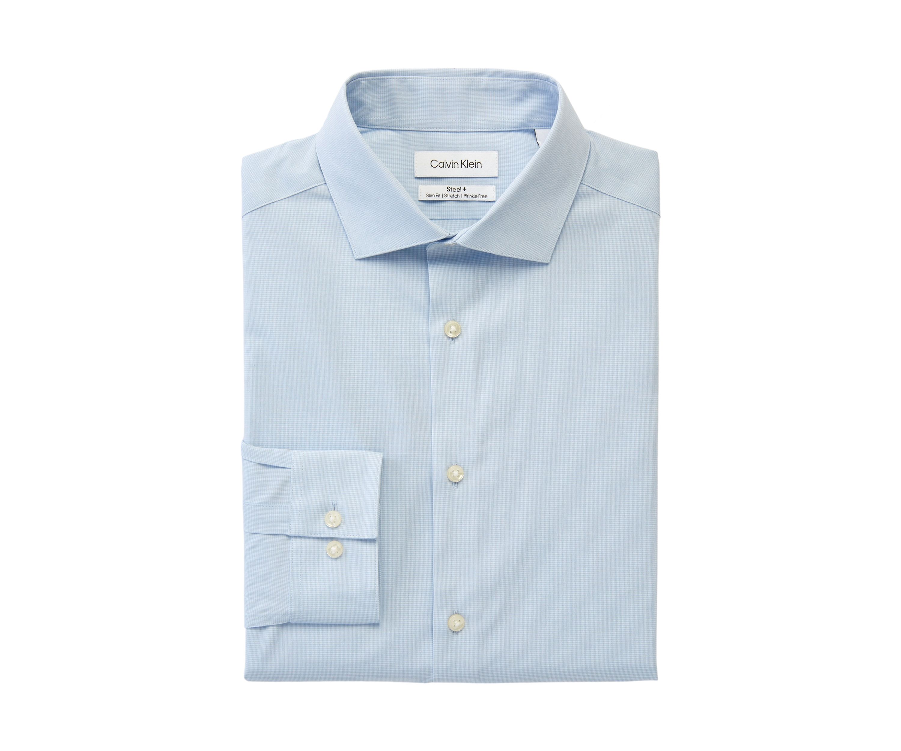 Mens Slim Fit Steel Stretch Dress Shirt
