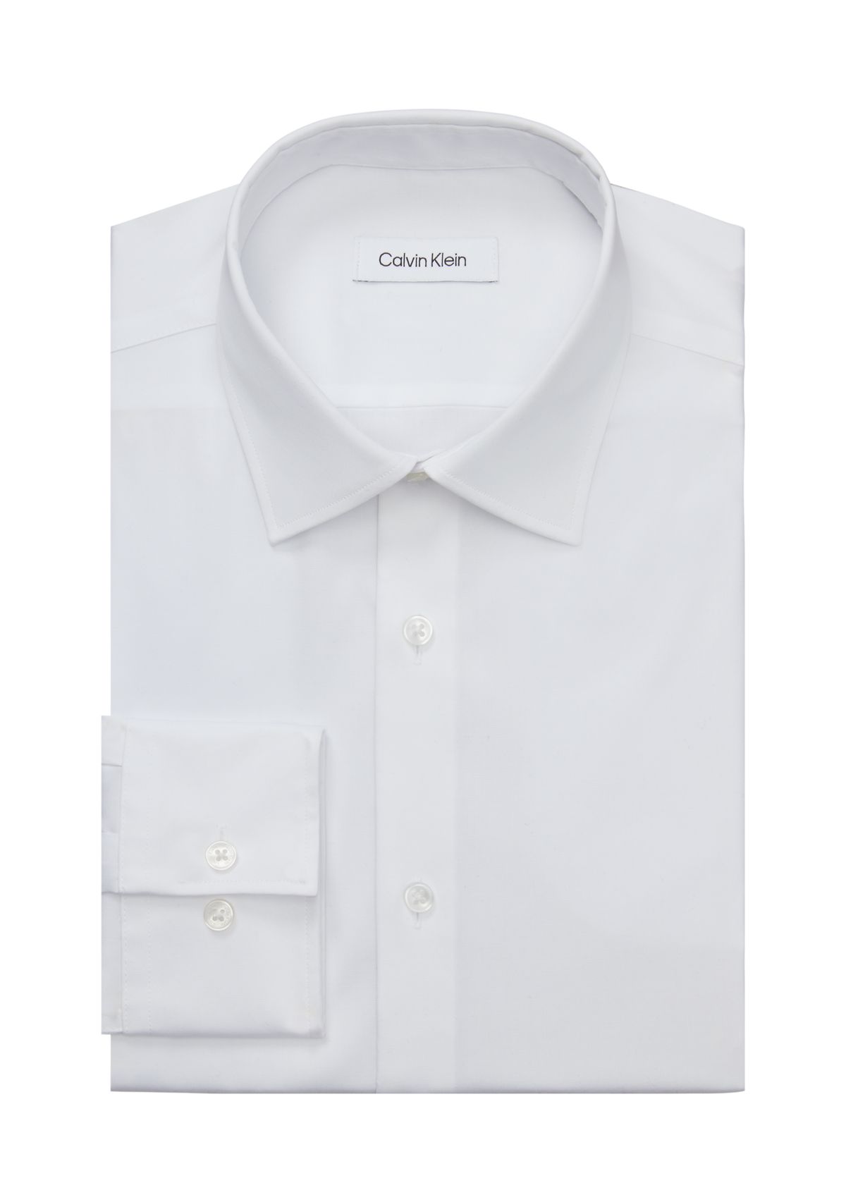 Long Sleeve Refined Cotton Stretch Poplin Dress Shirt