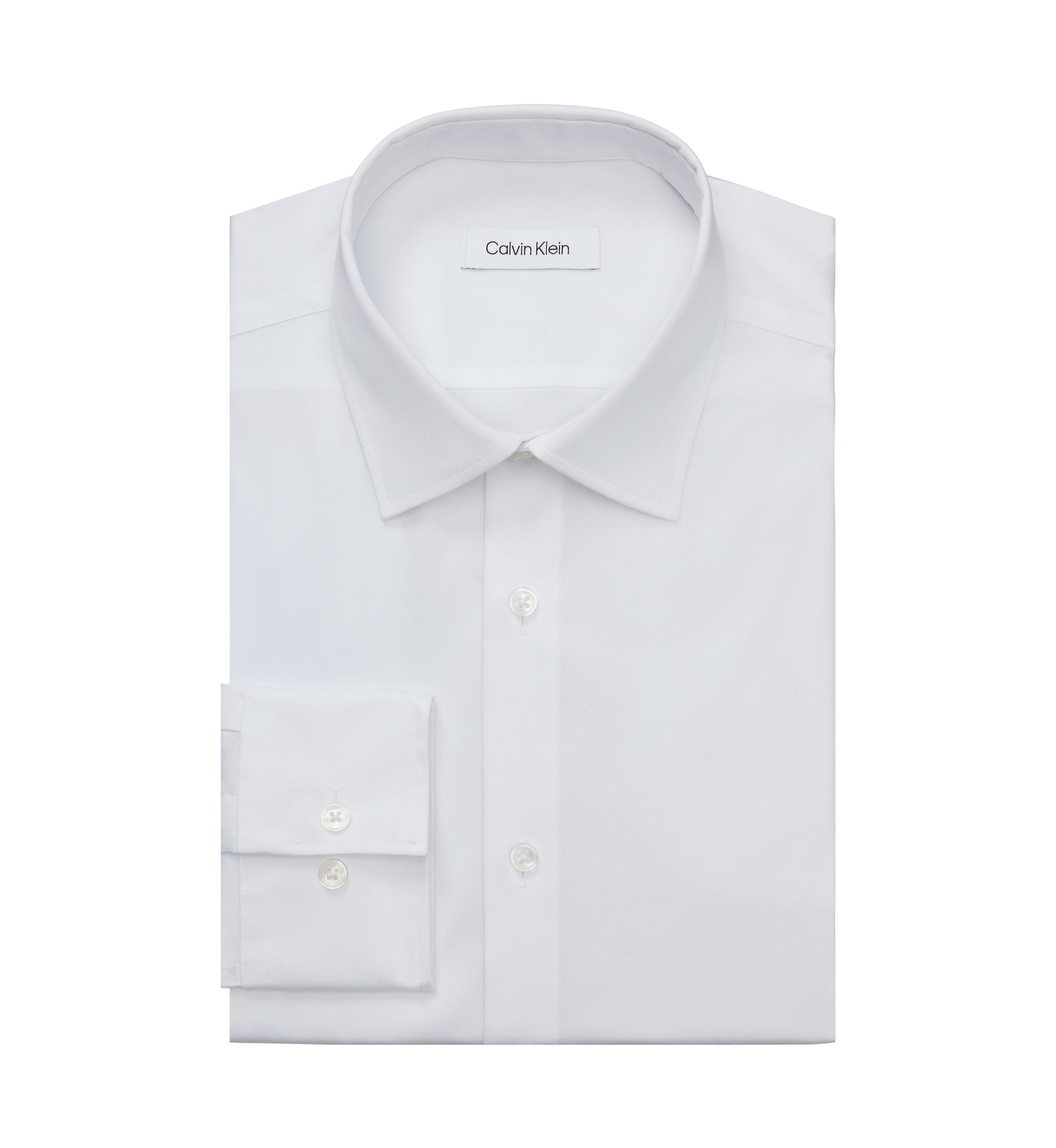 Long Sleeve Refined Cotton Stretch Poplin Dress Shirt