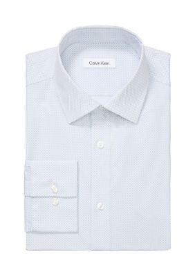 Long Sleeve Refined Cotton Stretch Poplin Dress Shirt