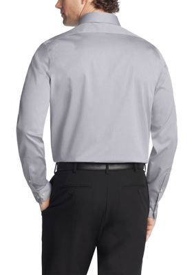 Long Sleeve Modern Pincord Slim fit Non Iron Stretch Wicking Dress Shirt