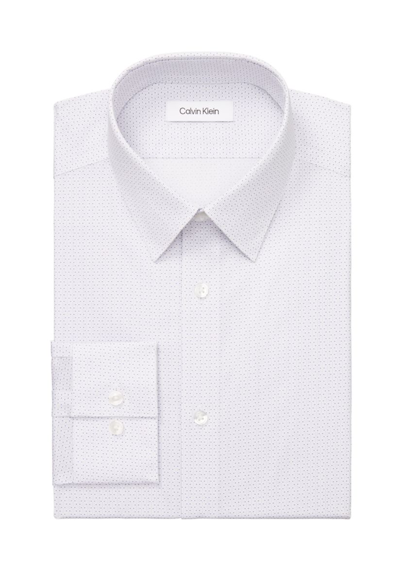  Mens Steel+ Slim Fit Stretch Wrinkle Free Dress Shirt
