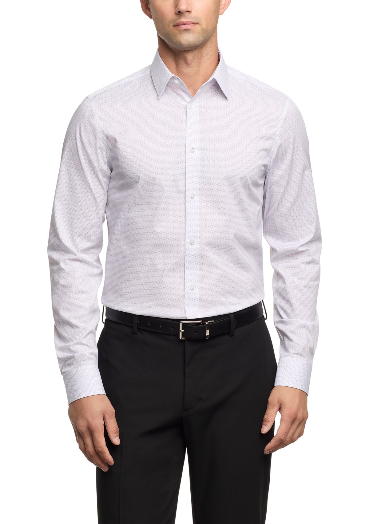  Mens Steel+ Slim Fit Stretch Wrinkle Free Dress Shirt