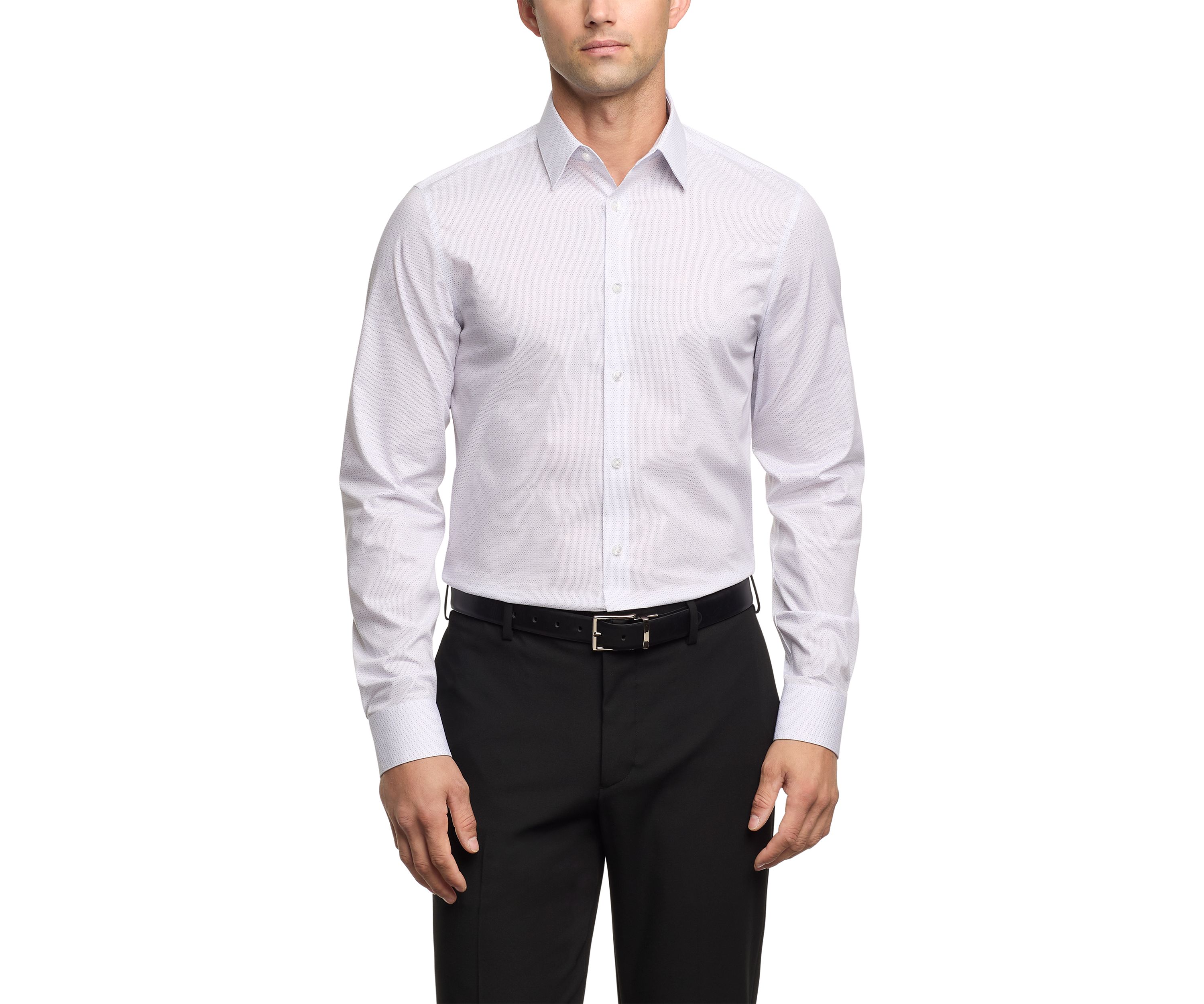  Mens Steel+ Slim Fit Stretch Wrinkle Free Dress Shirt