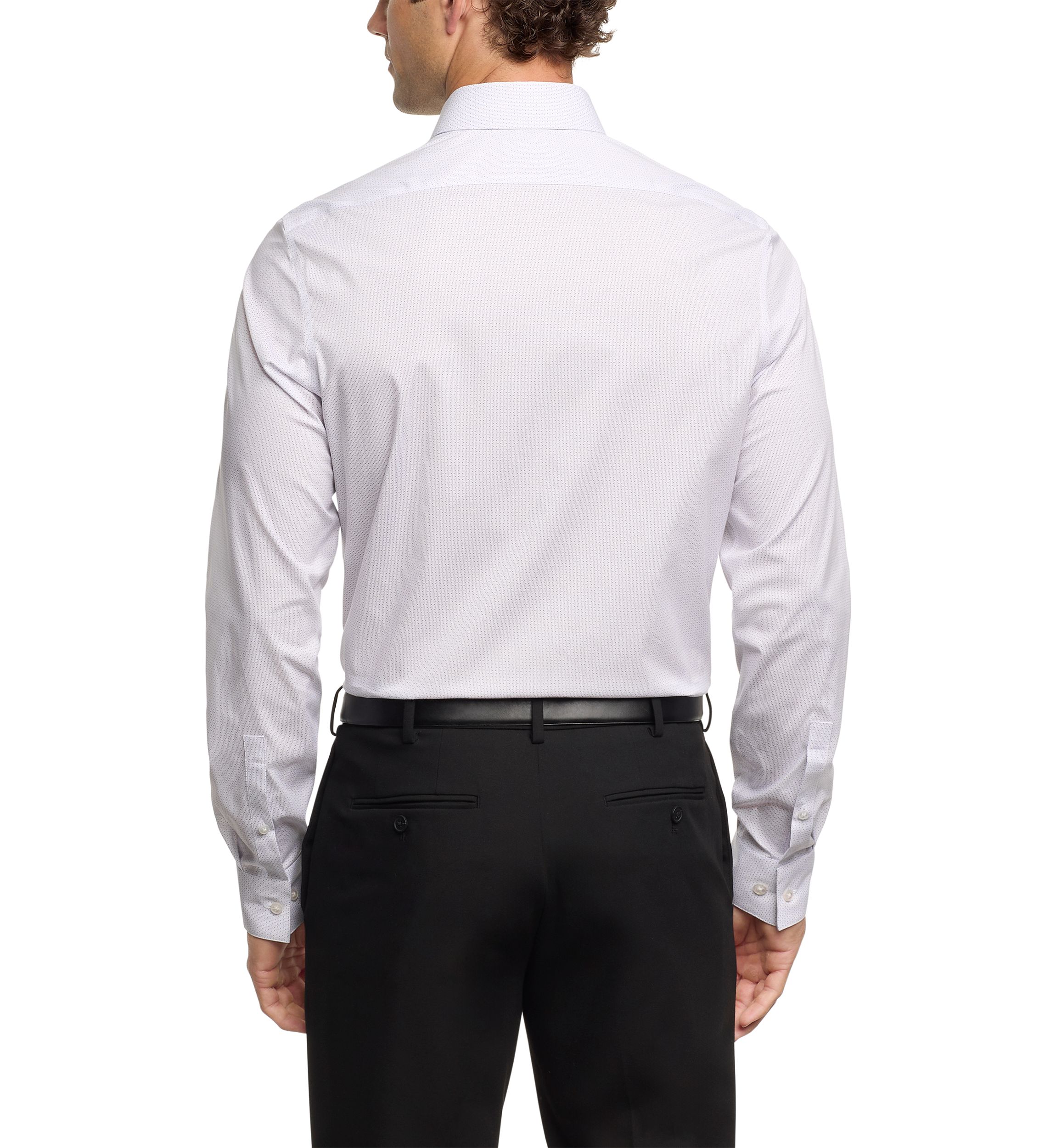  Mens Steel+ Slim Fit Stretch Wrinkle Free Dress Shirt