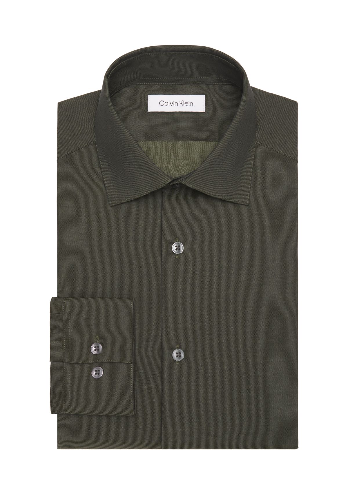 Mens Steel+ Slim Fit Stretch Wrinkle Free Dress Shirt