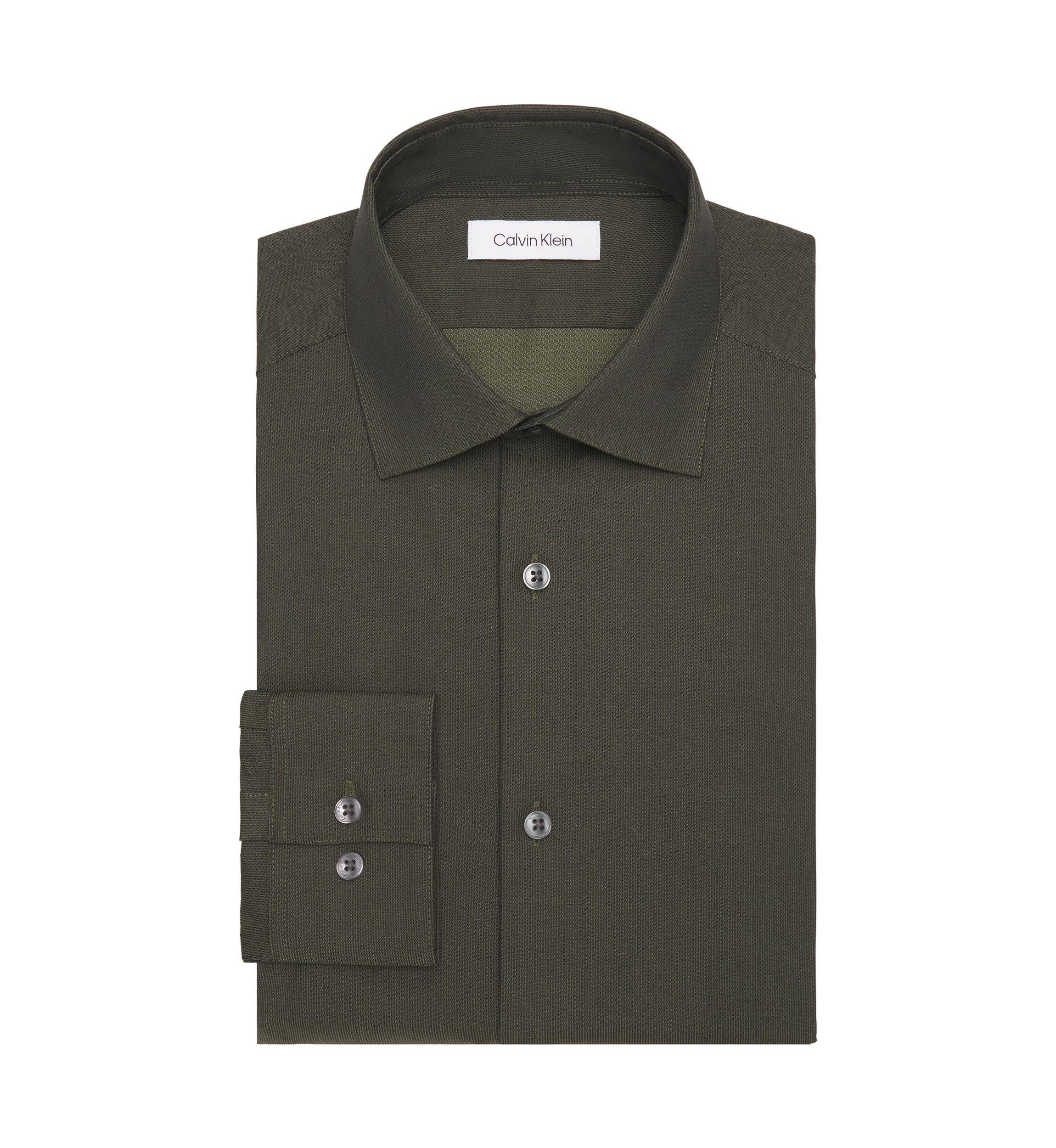 Mens Steel+ Slim Fit Stretch Wrinkle Free Dress Shirt