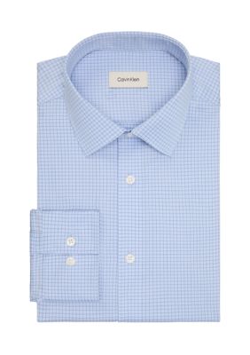 Calvin Klein Men's Refined Cotton Stretch, Slim Fit Dress Shirt