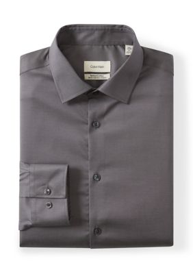 Calvin Klein Men's Refined Cotton Stretch Slim Fit Dress Shirt