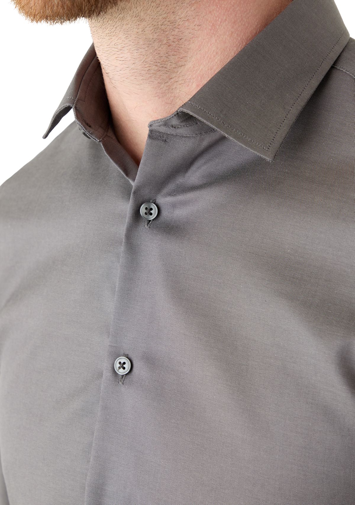 Mens Refined Cotton Stretch Slim Fit Dress Shirt