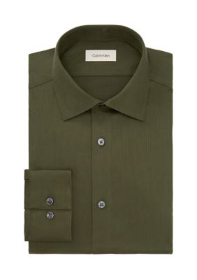 calvin klein steel plus dress shirt Calvin Klein Steel Plus Regular Fit Modern Pin Cord Dress Shirt Men's 17  32-33