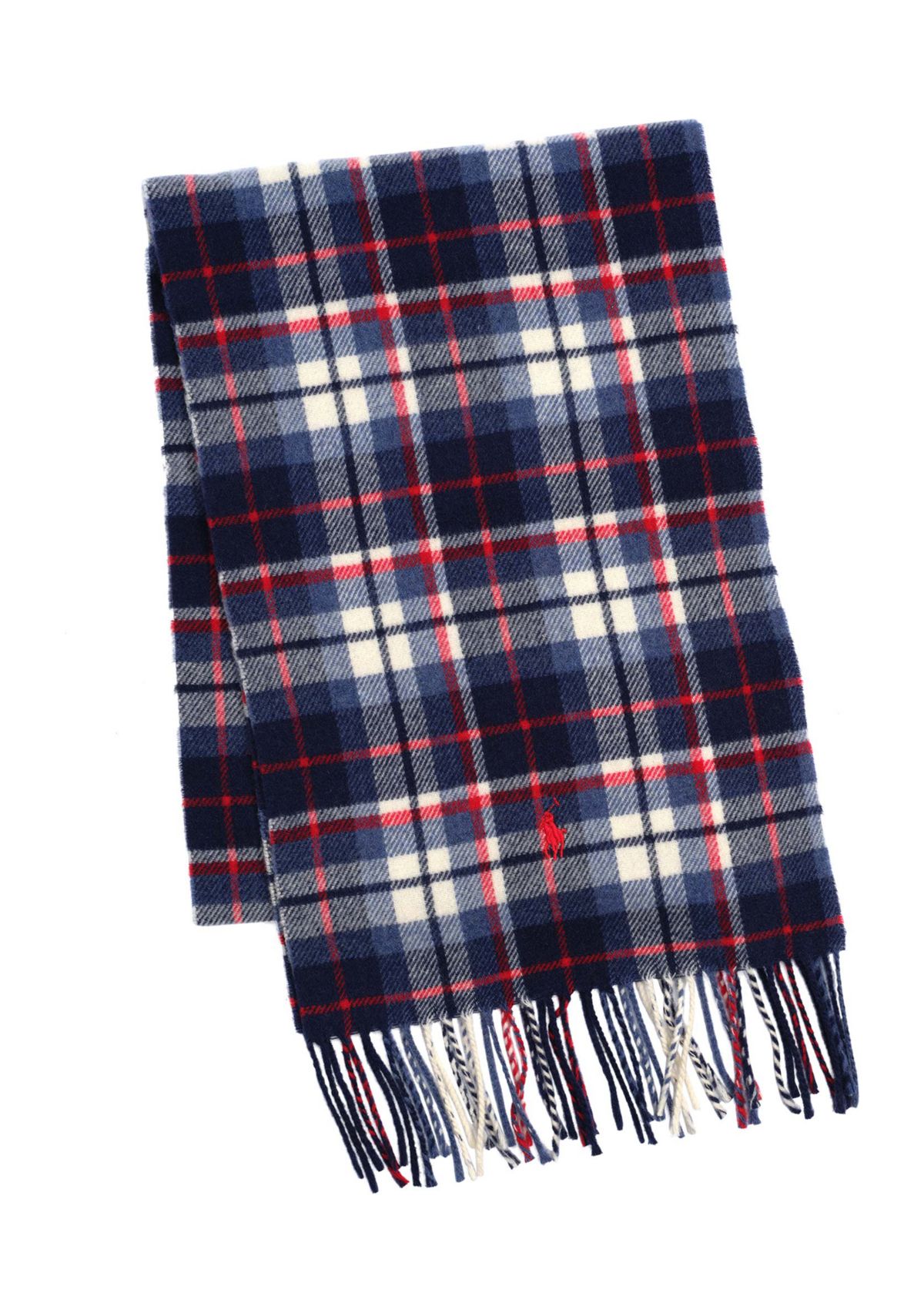 Recycled Wool Plaid Scarf