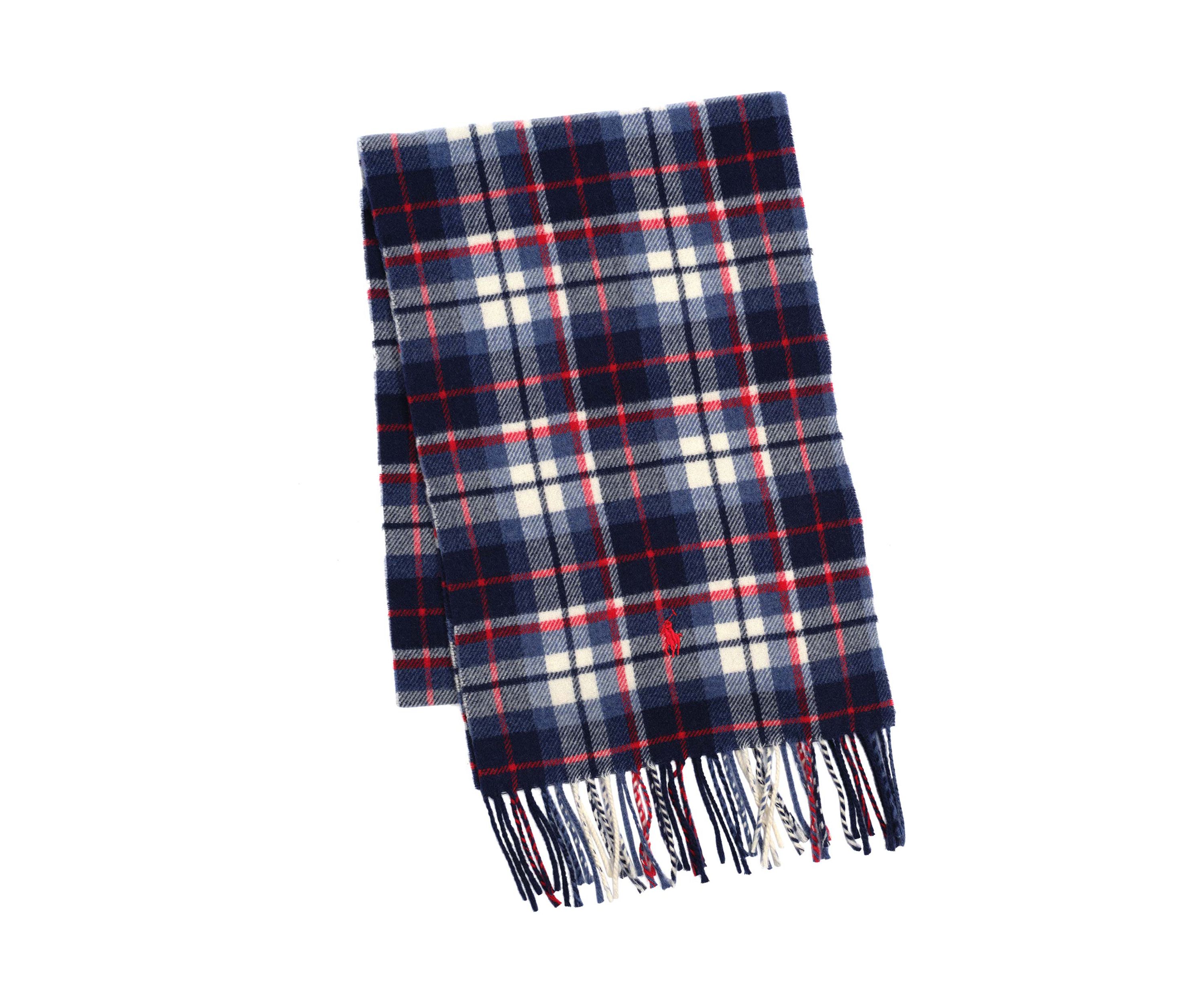 Recycled Wool Plaid Scarf