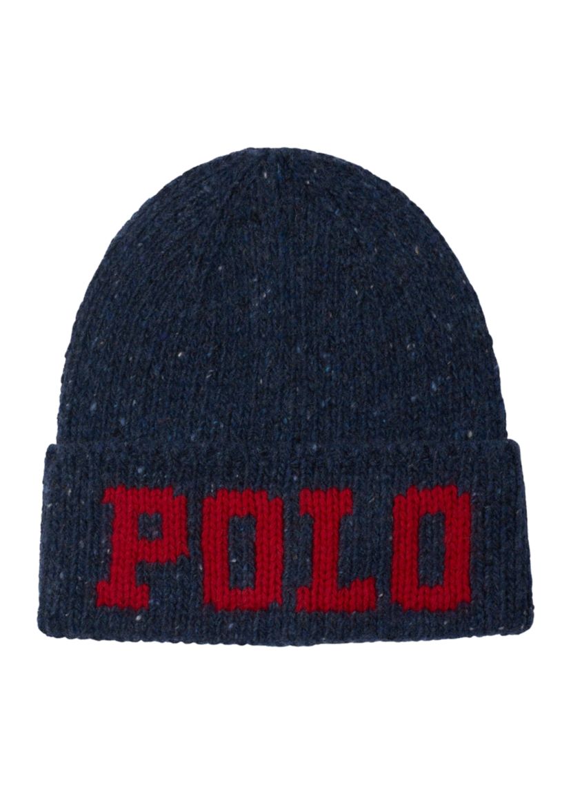 Knit Tweed Polo Beanie 