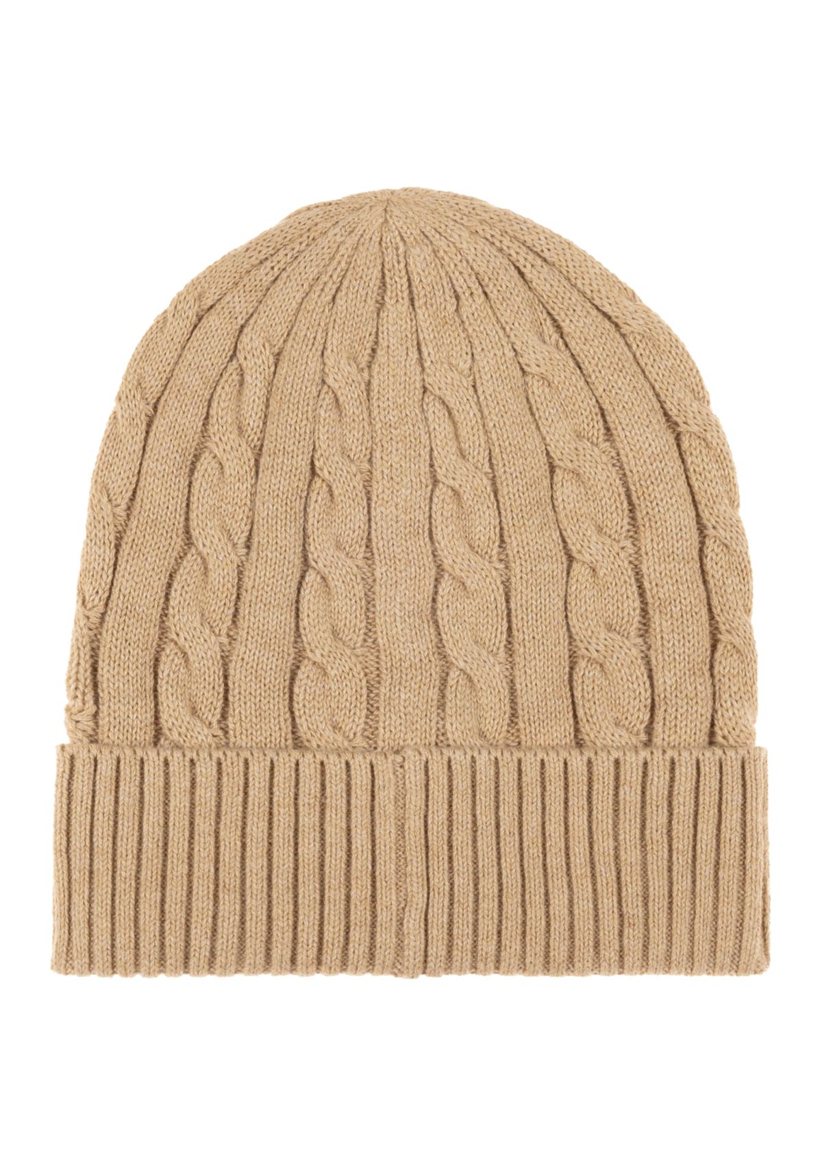 Cotton Cashmere Cable Beanie 