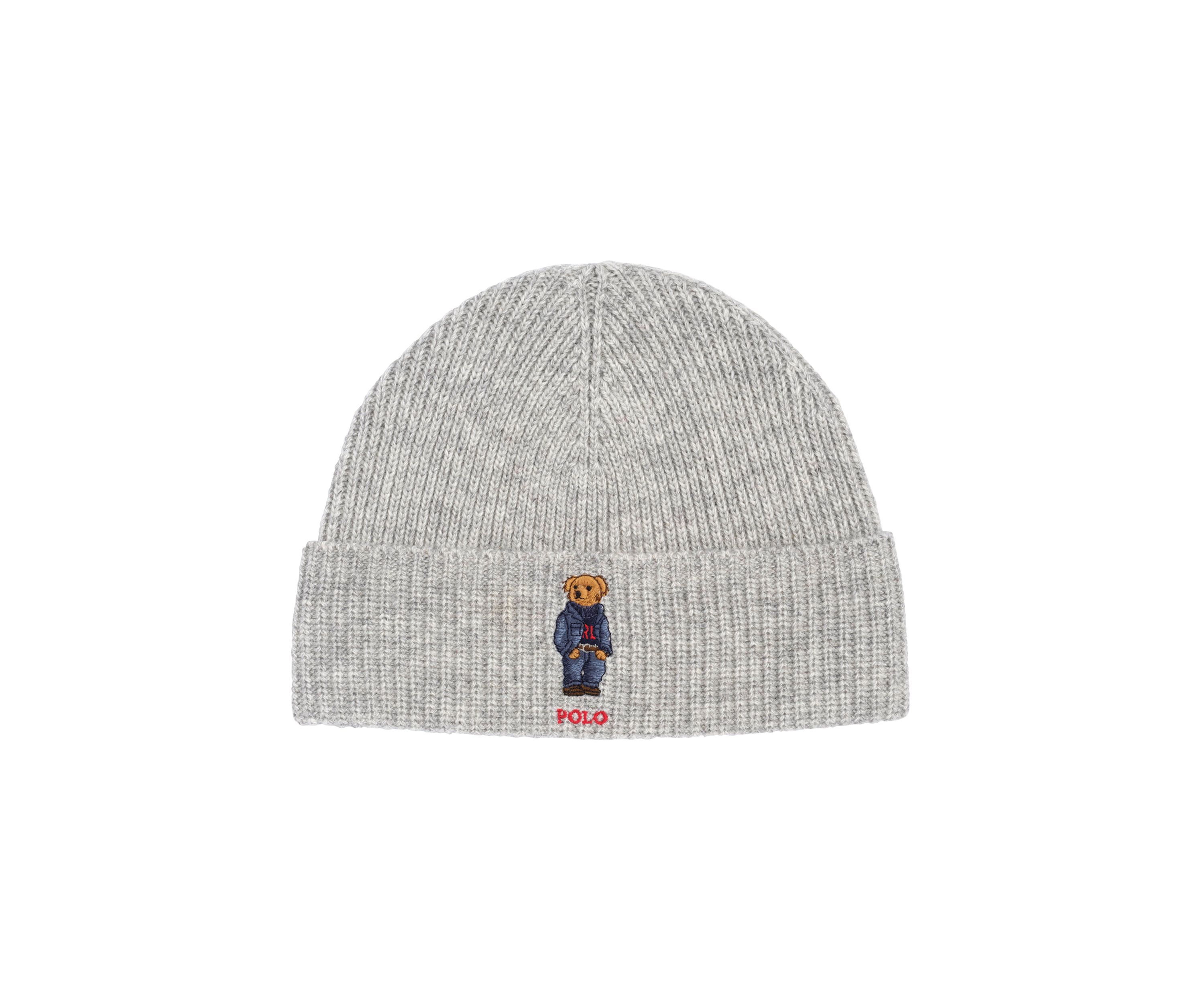 Solid Denim Bear Beanie