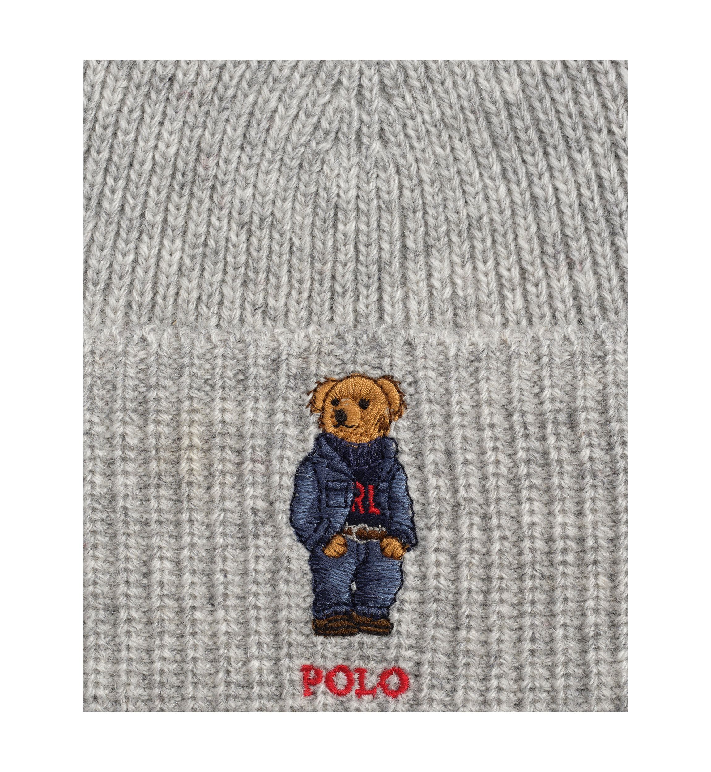 Solid Denim Bear Beanie