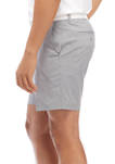 7 Inch Flat Front Heathered Golf Shorts 