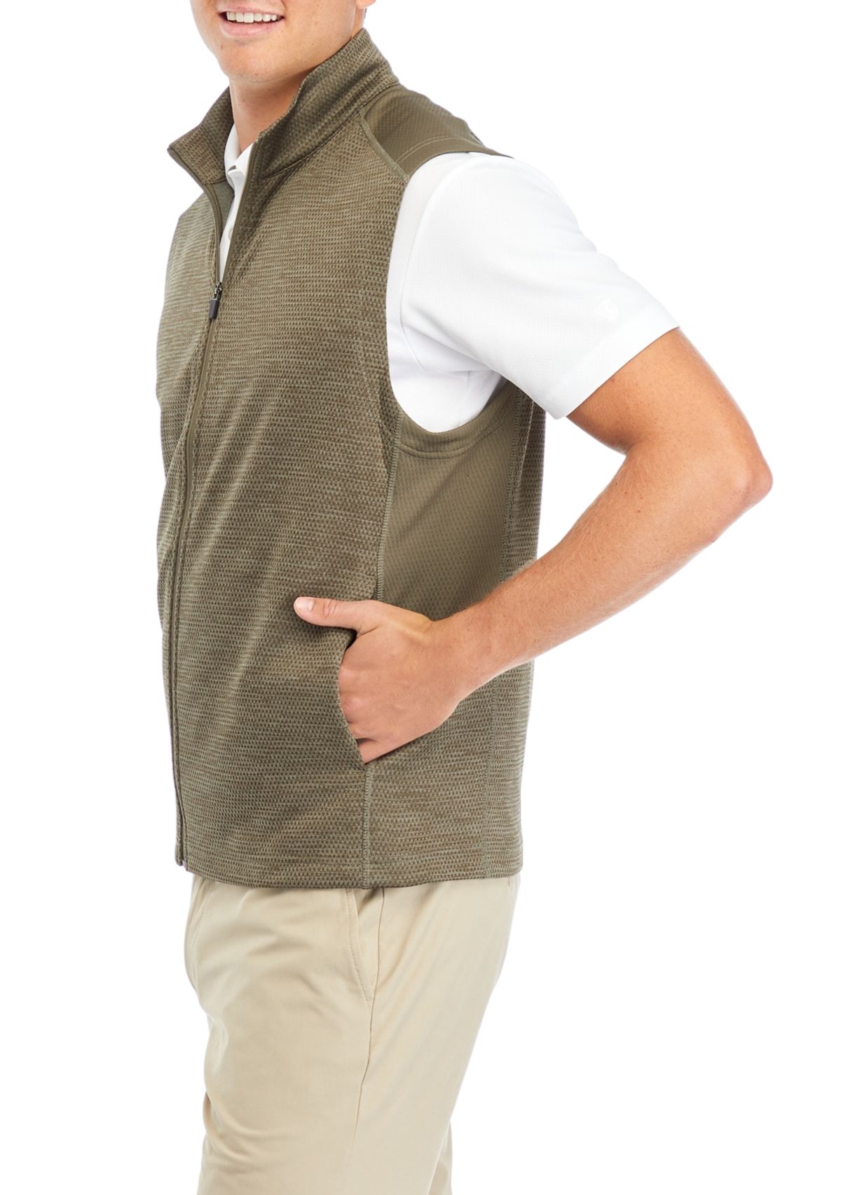 Mens Geo Fleece Vest