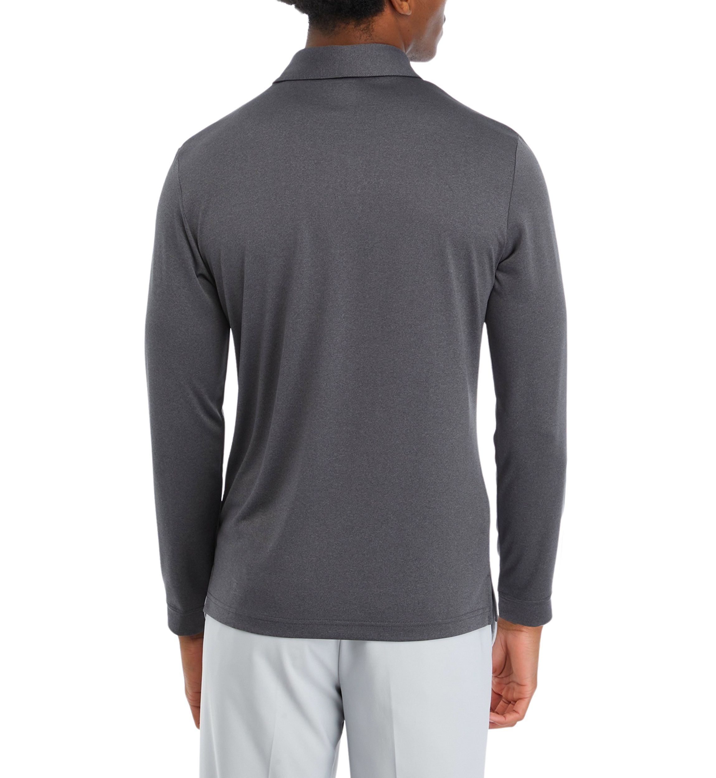 Mens Long Sleeve Birdseye Polo Shirt