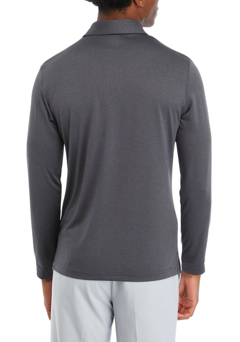 Mens Long Sleeve Birdseye Polo Shirt