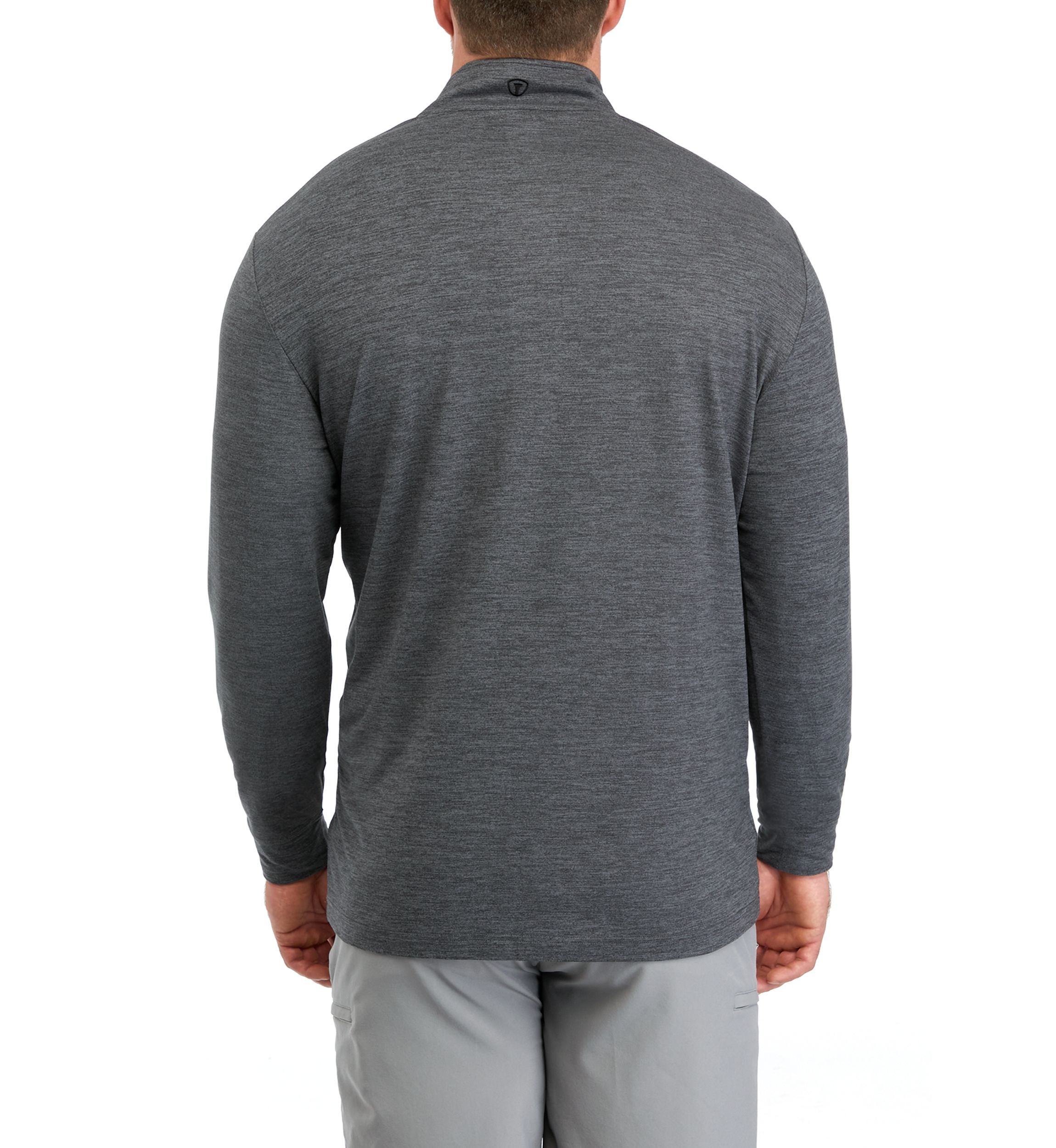 Big & Tall Ombré Stripe Quarter Zip Pullover