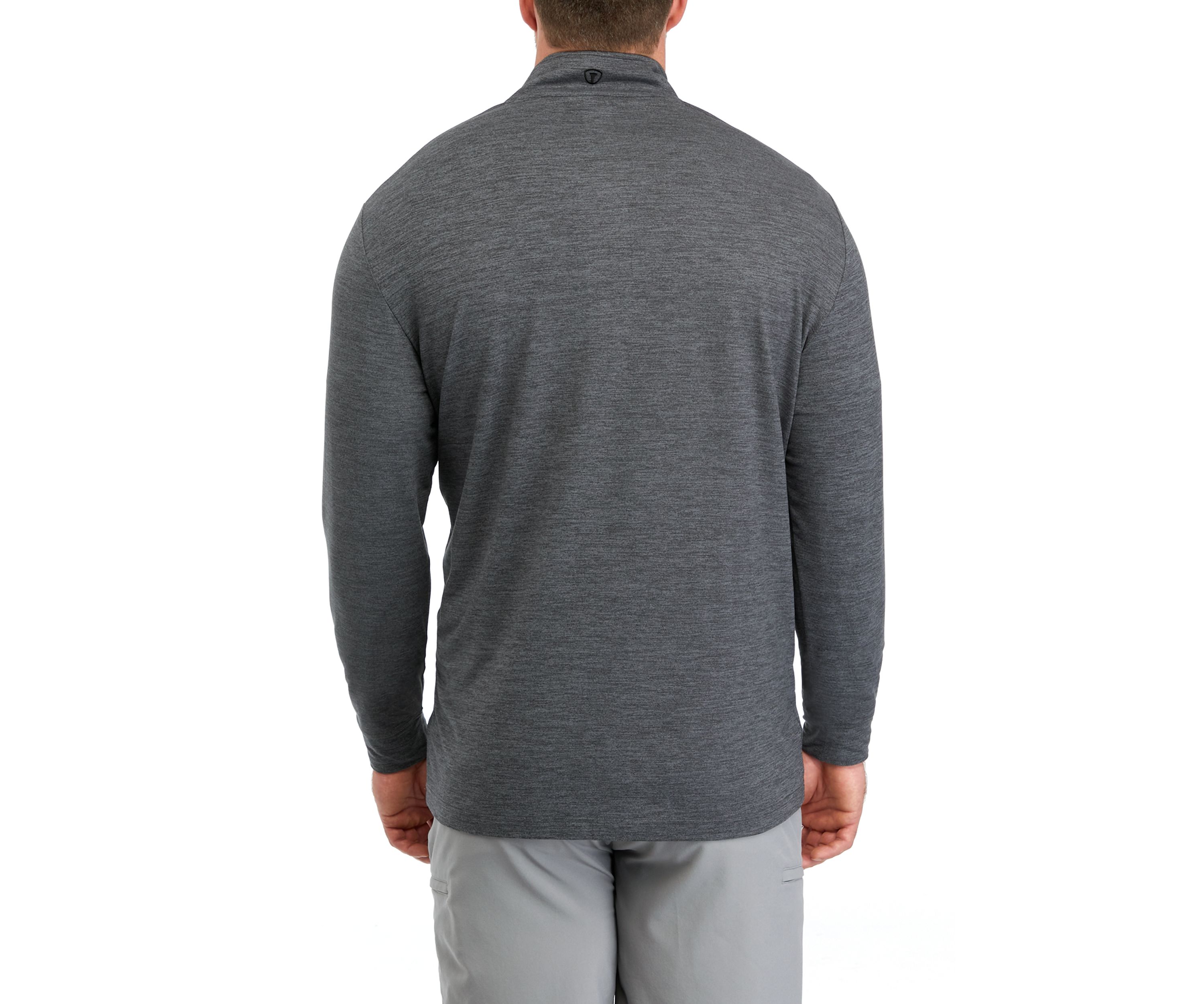 Big & Tall Ombré Stripe Quarter Zip Pullover
