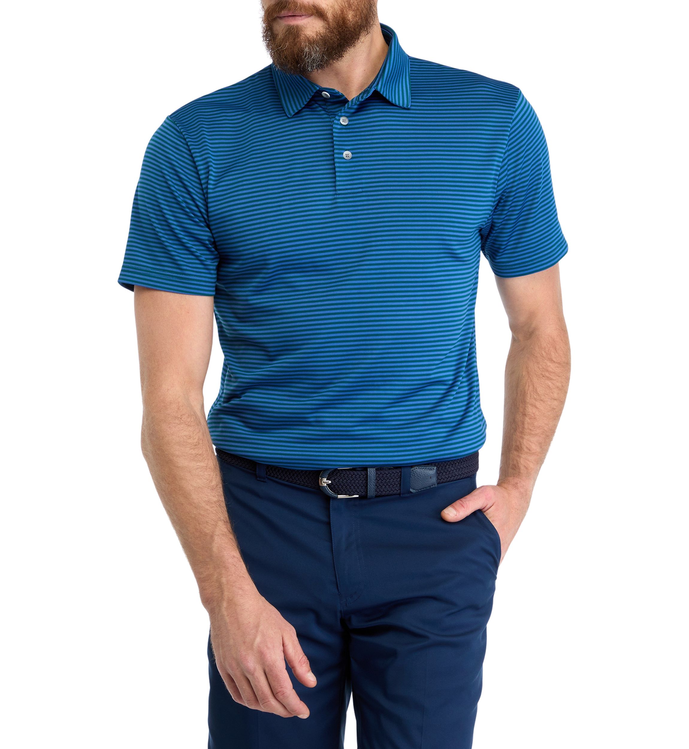 Mens Feeder Stripe Polo Shirt