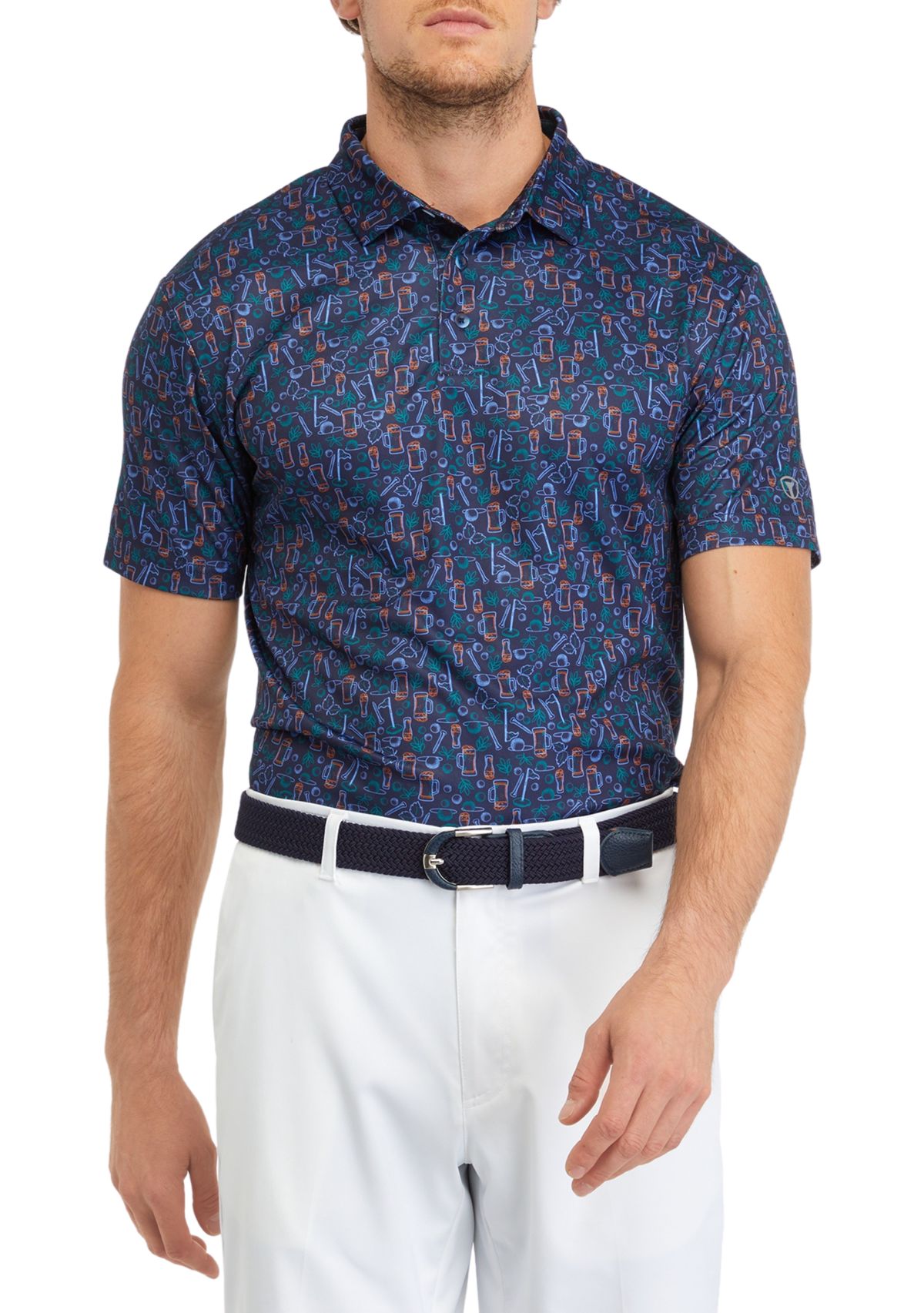Mens Printed Polo Shirt