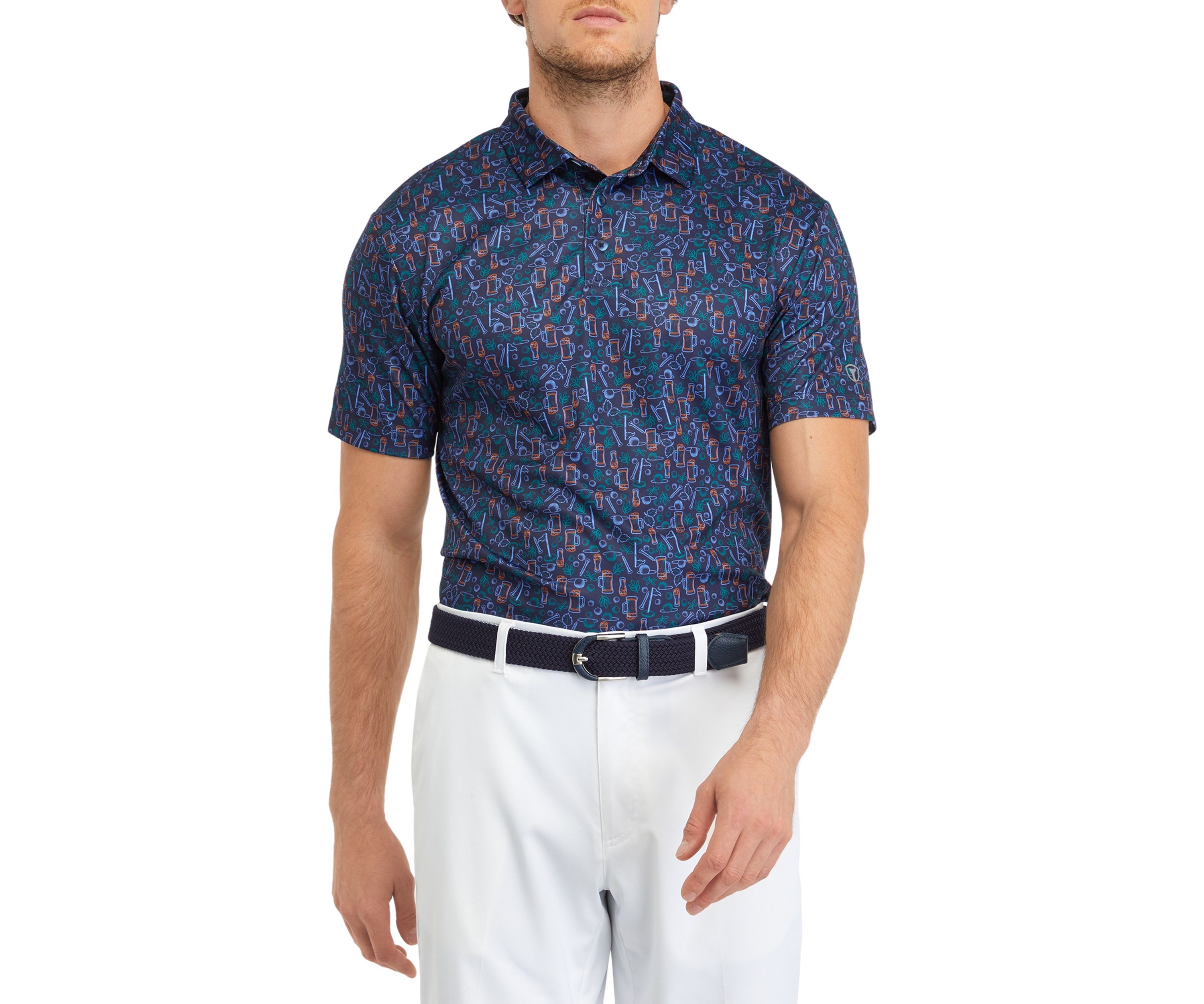 Mens Printed Polo Shirt