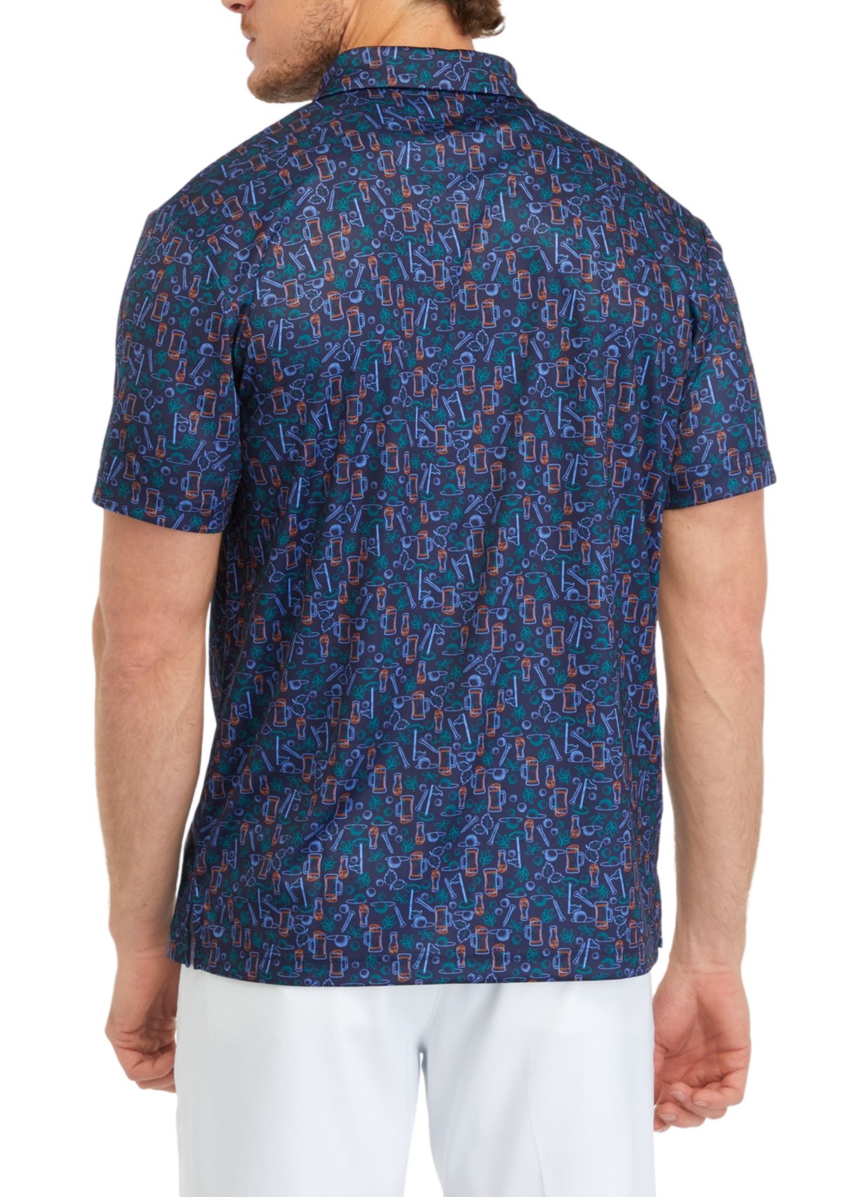 Mens Printed Polo Shirt