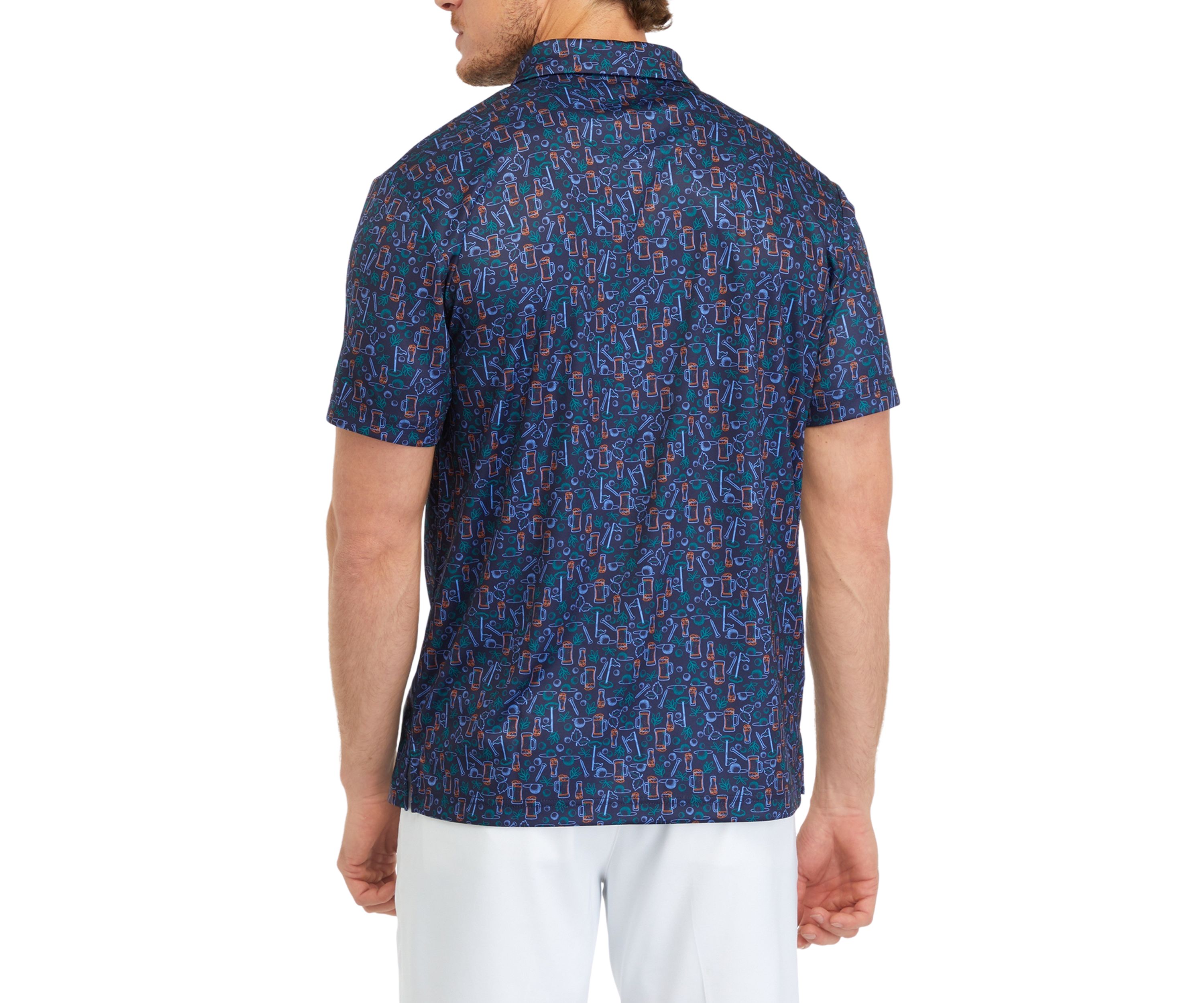Mens Printed Polo Shirt