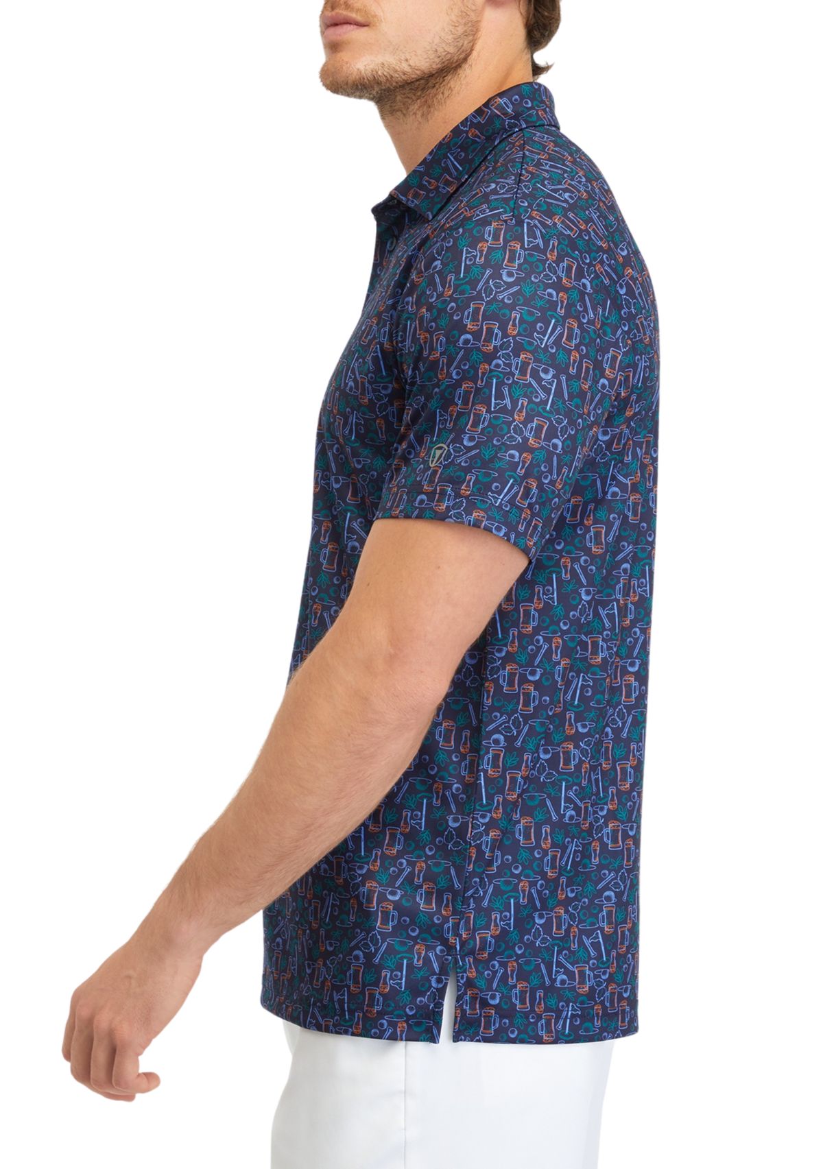 Mens Printed Polo Shirt