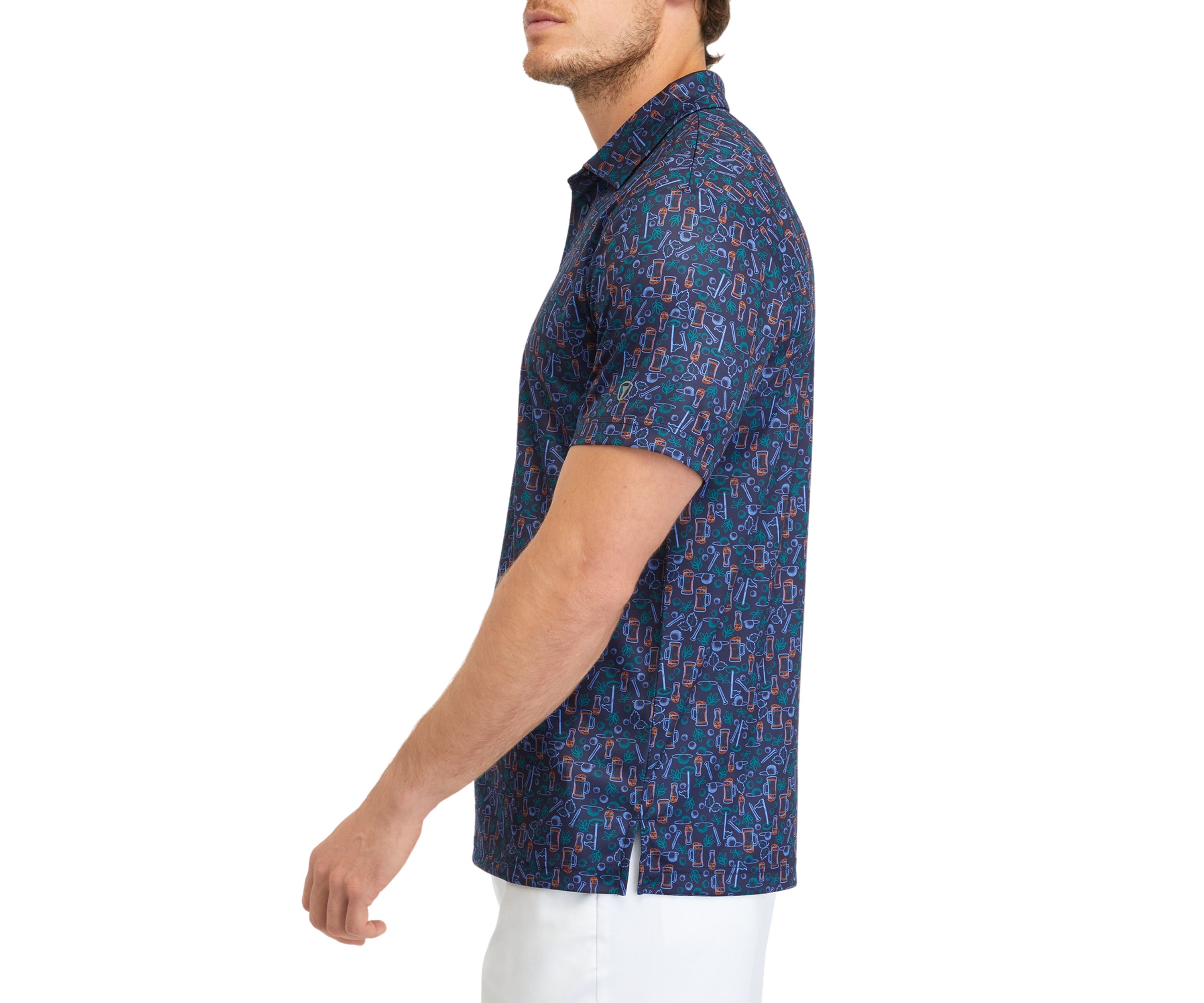 Mens Printed Polo Shirt