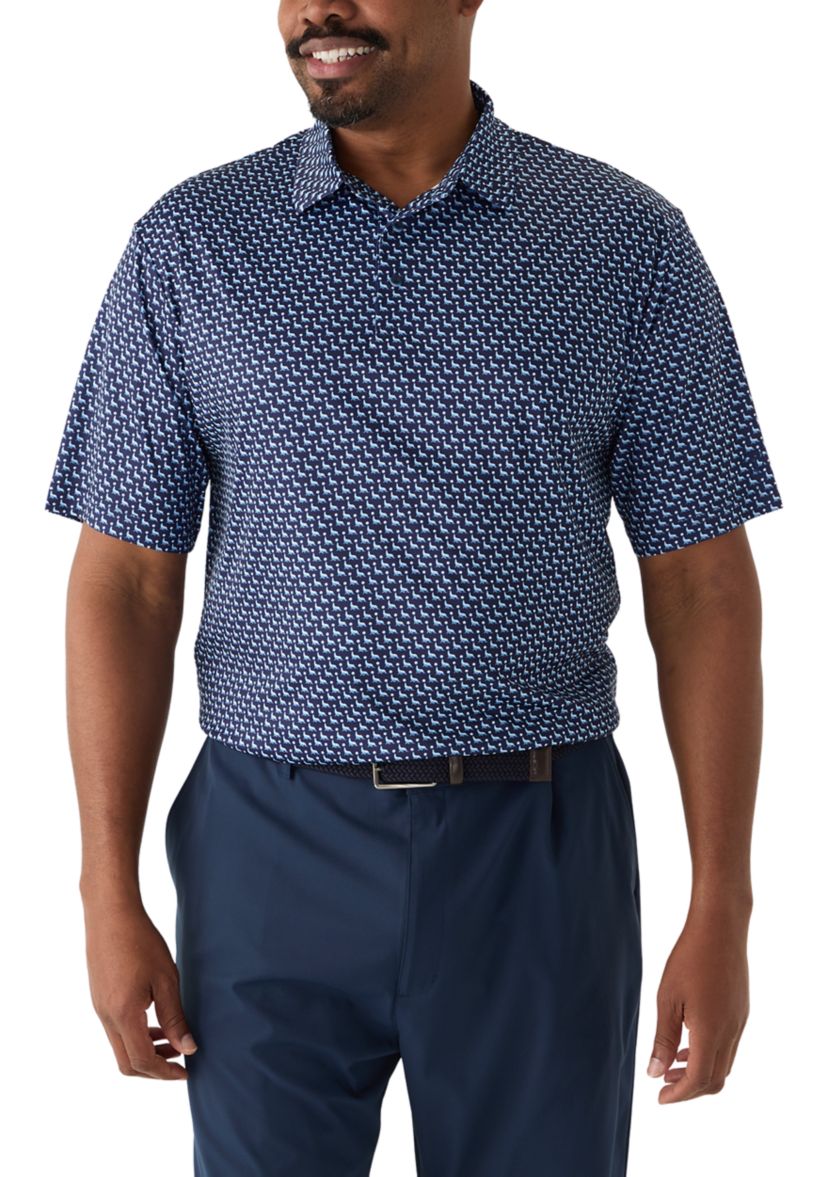Big & Tall Circus Seal Printed Polo Shirt 