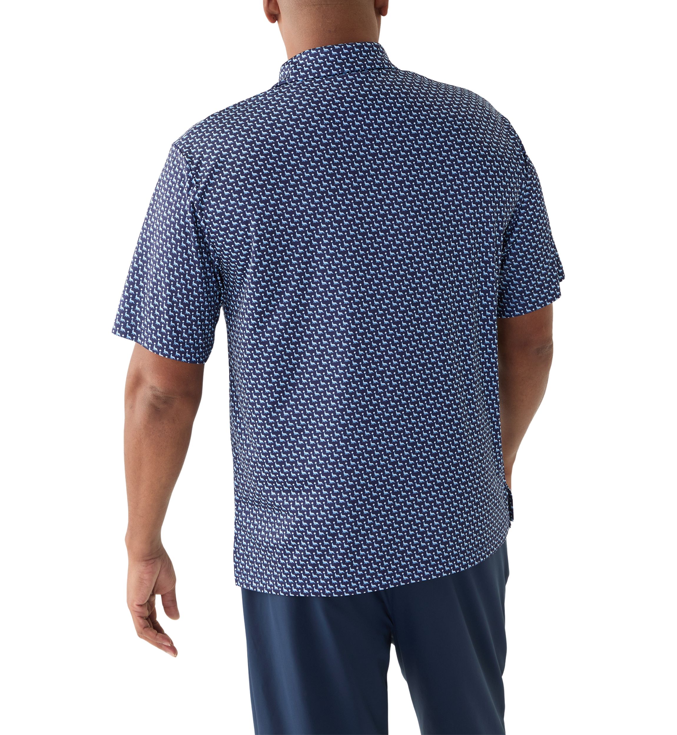 Big & Tall Circus Seal Printed Polo Shirt 