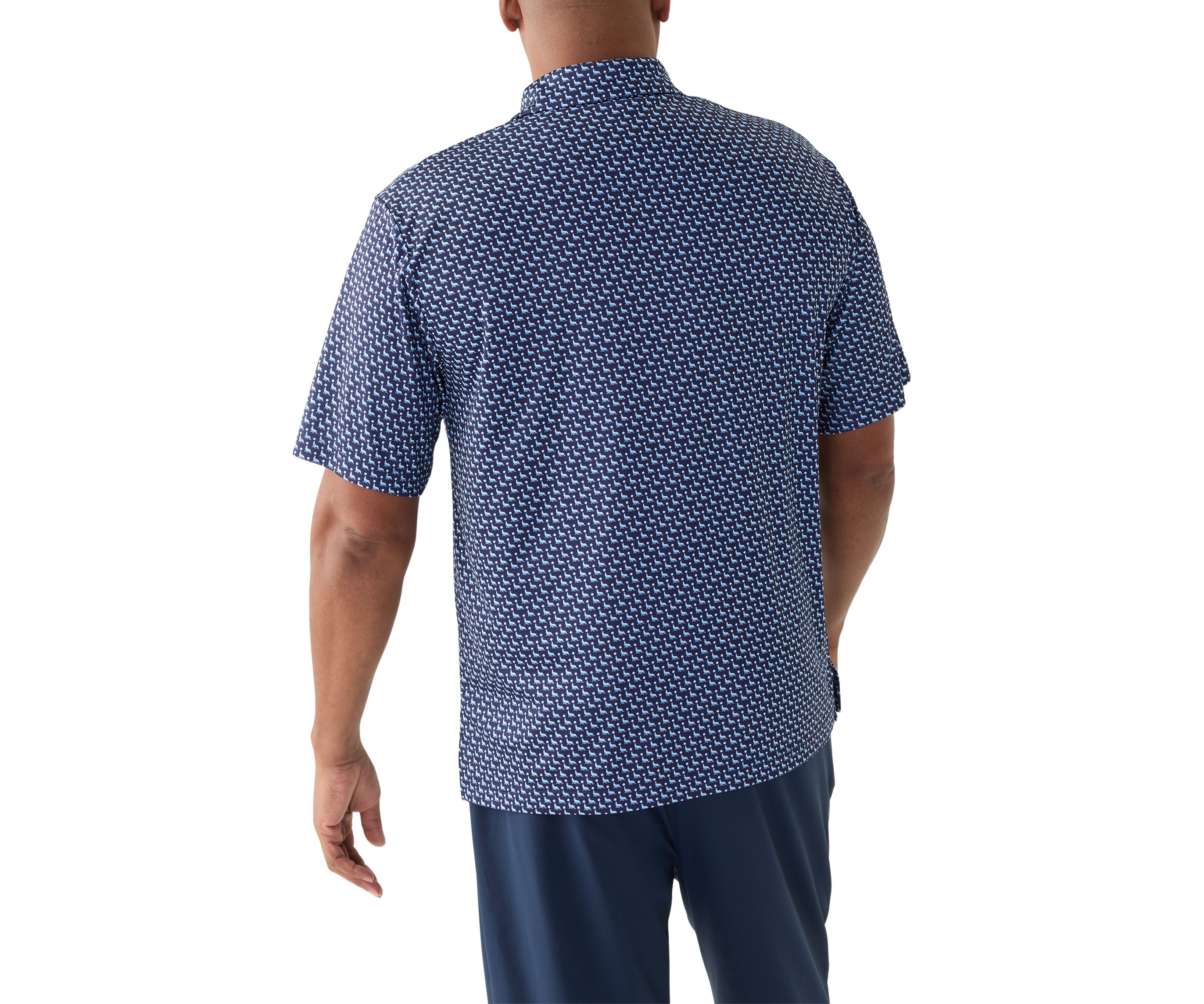Big & Tall Circus Seal Printed Polo Shirt 