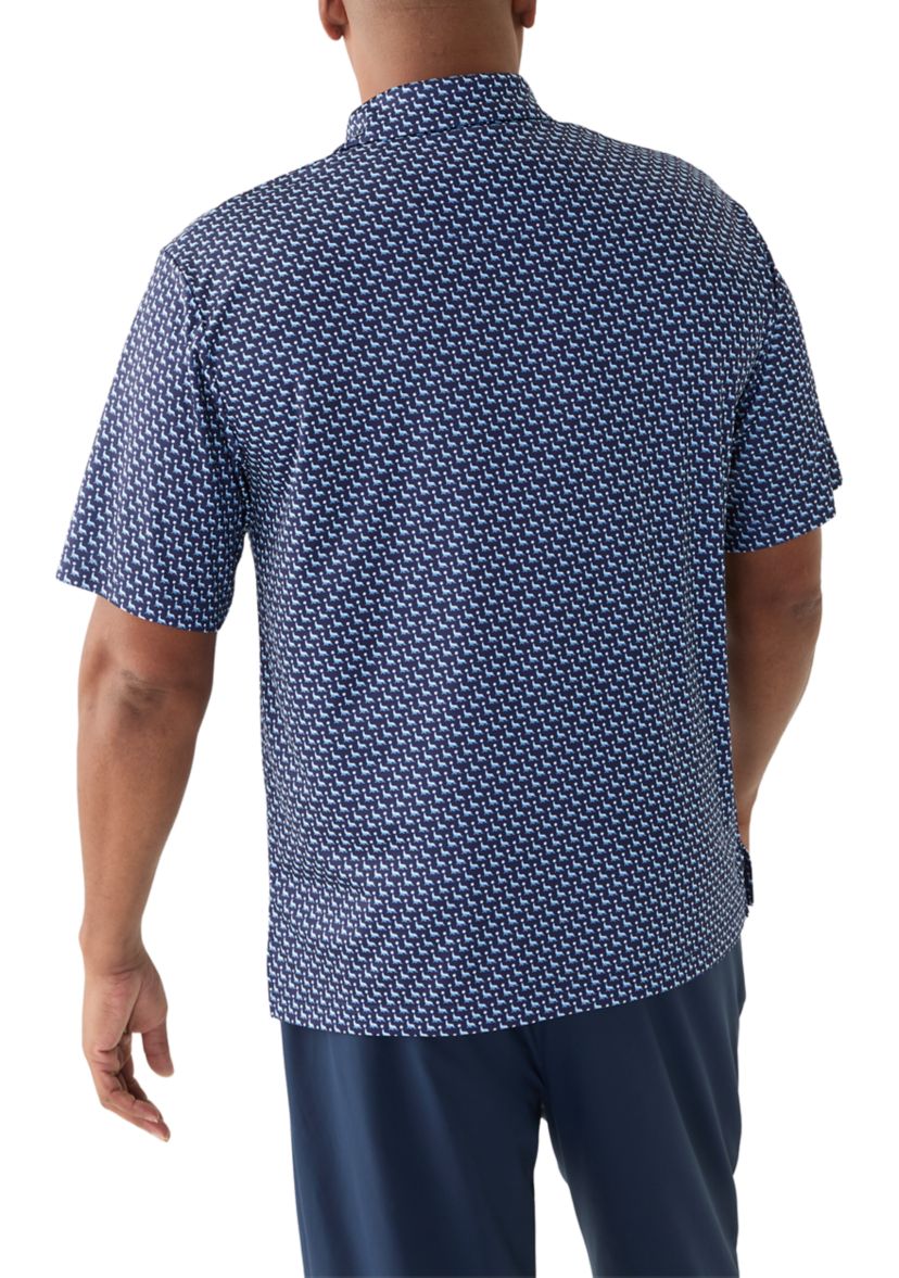 Big & Tall Circus Seal Printed Polo Shirt 