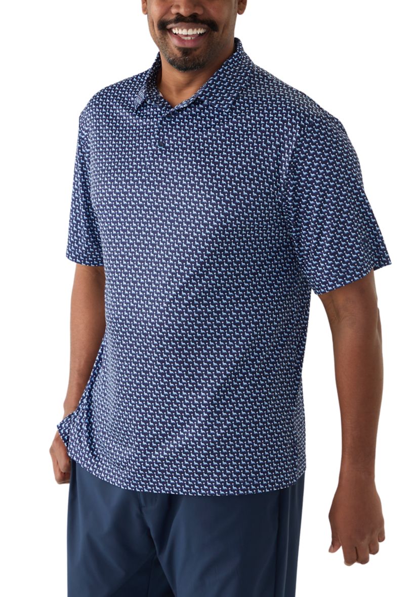 Big & Tall Circus Seal Printed Polo Shirt 