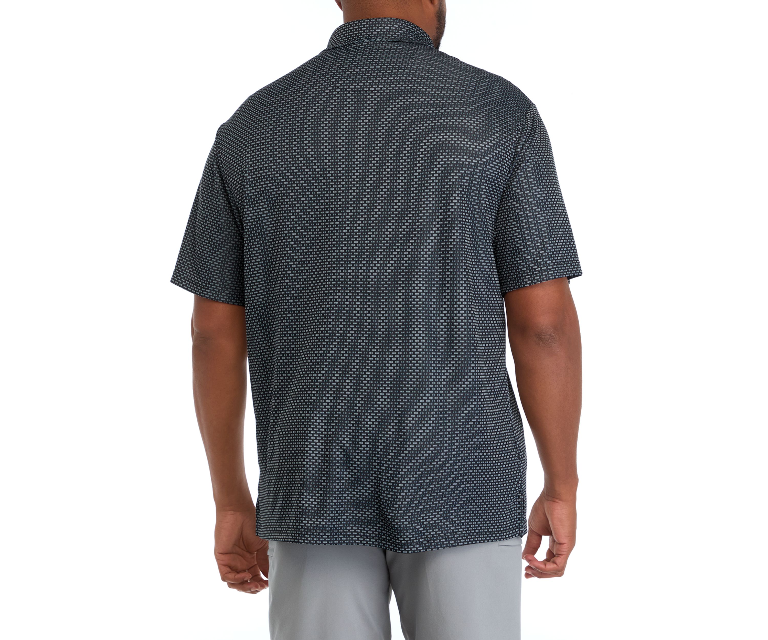 Big & Tall Short Sleeve Jacquard Polo Shirt