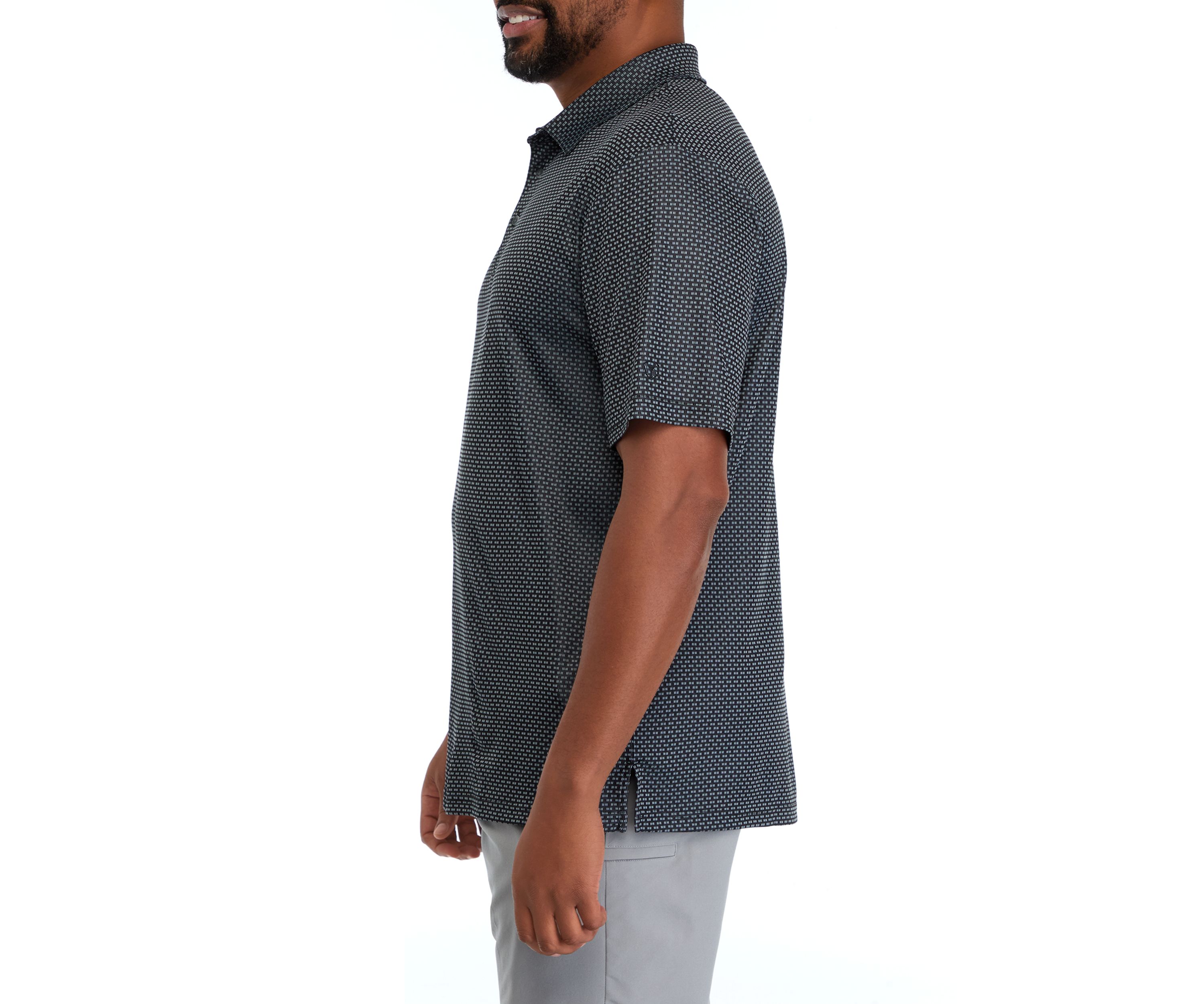 Big & Tall Short Sleeve Jacquard Polo Shirt