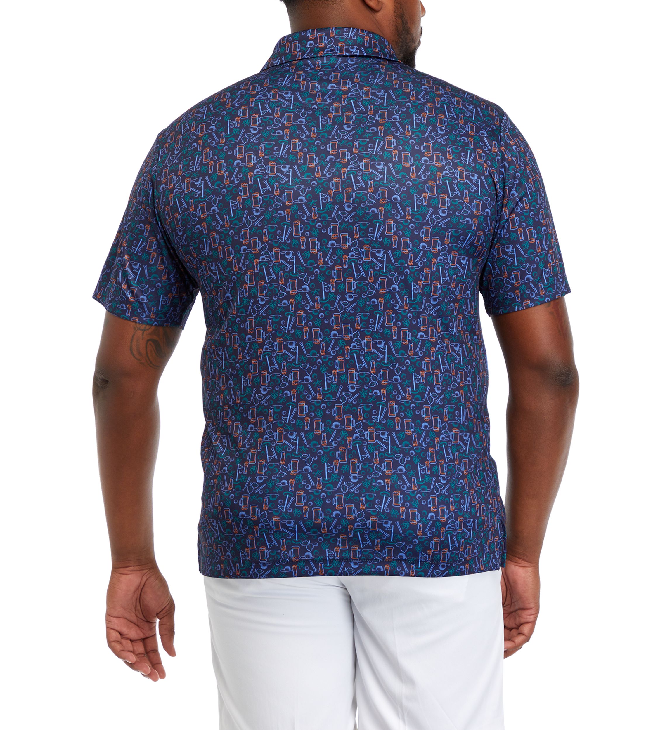 Big & Tall Autumn Print Polo Shirt