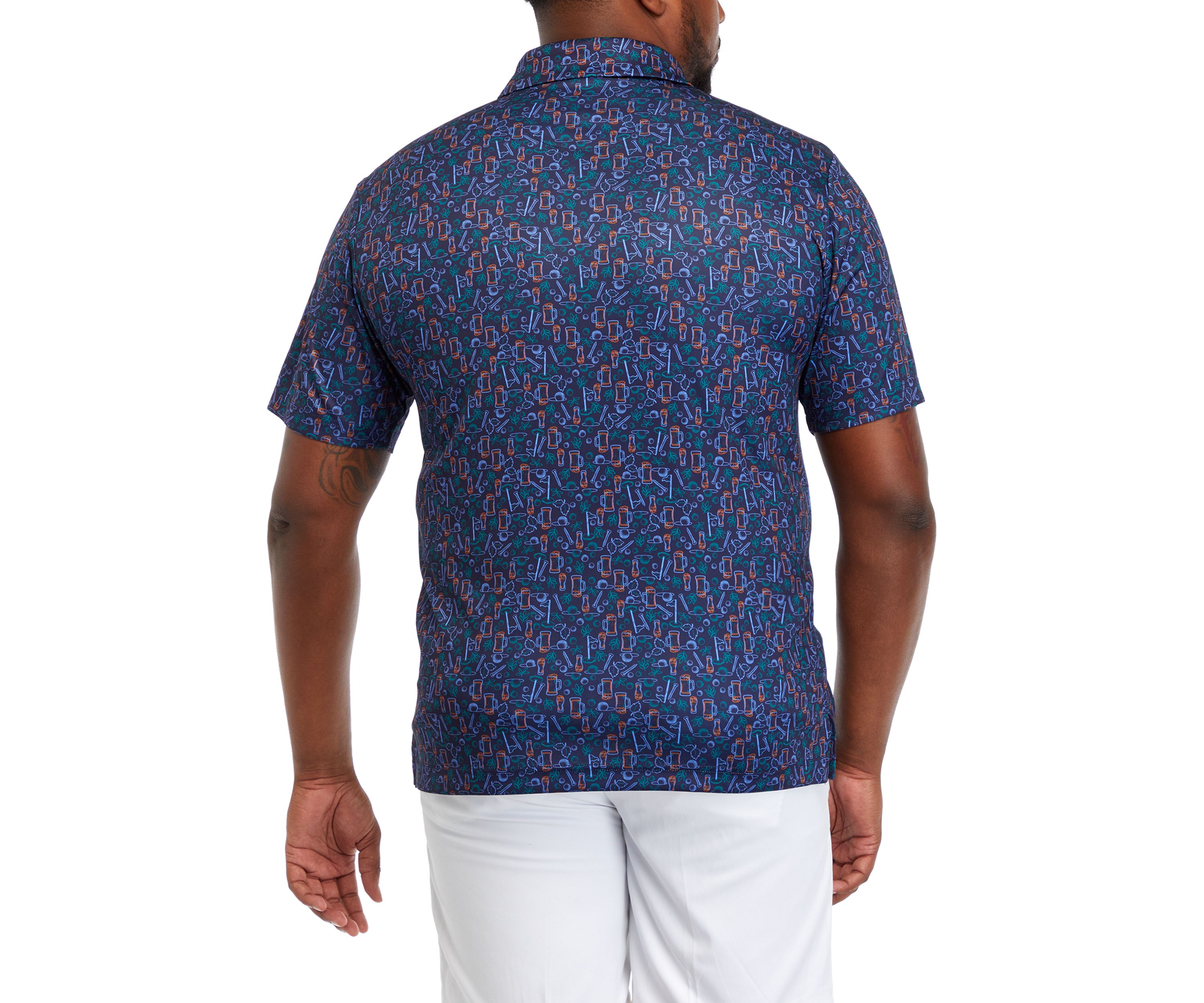 Big & Tall Autumn Print Polo Shirt